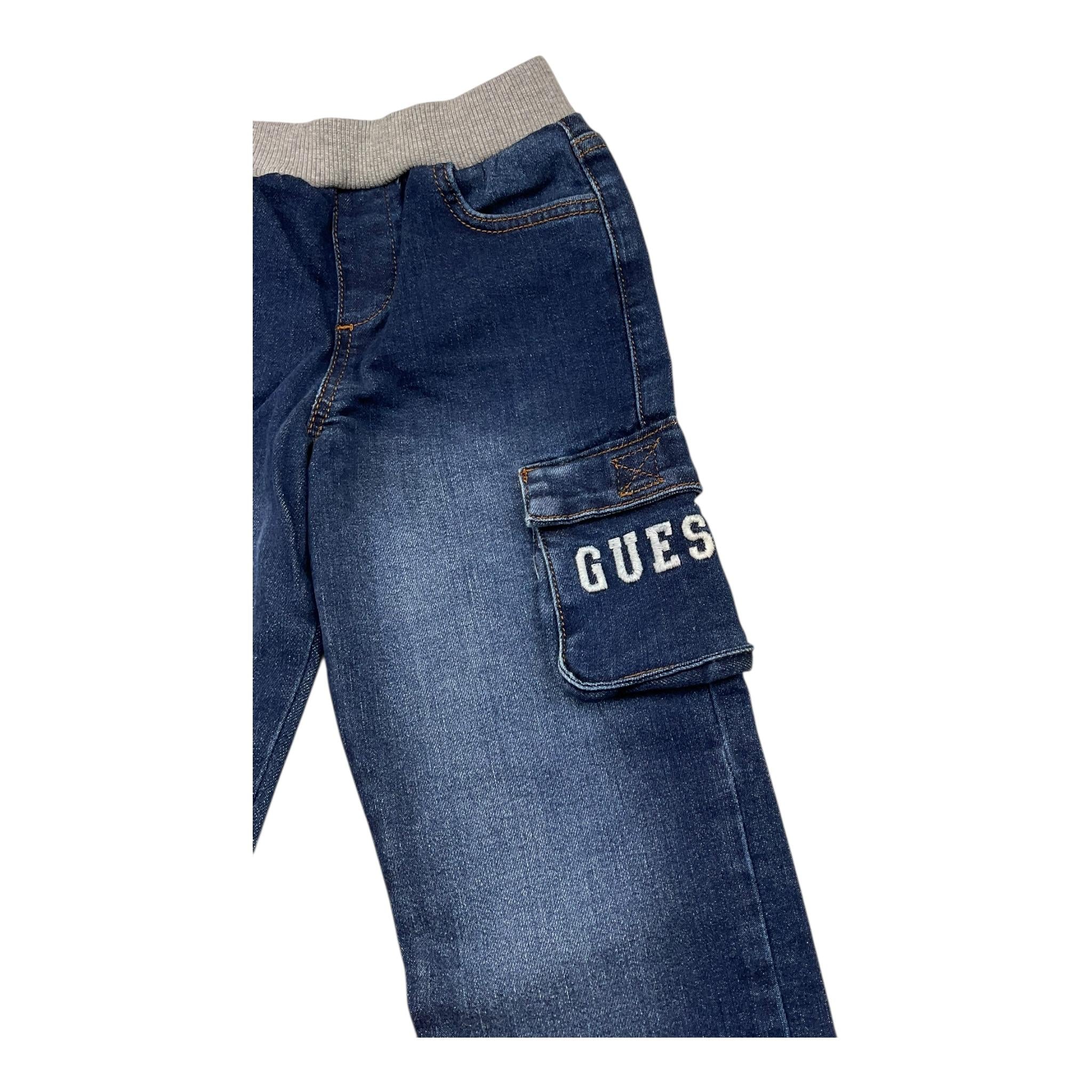 GUESS jeans tinta unita cn elastico in vita Blu per Bambino N4RA01D4GV0 BLU GUESS
