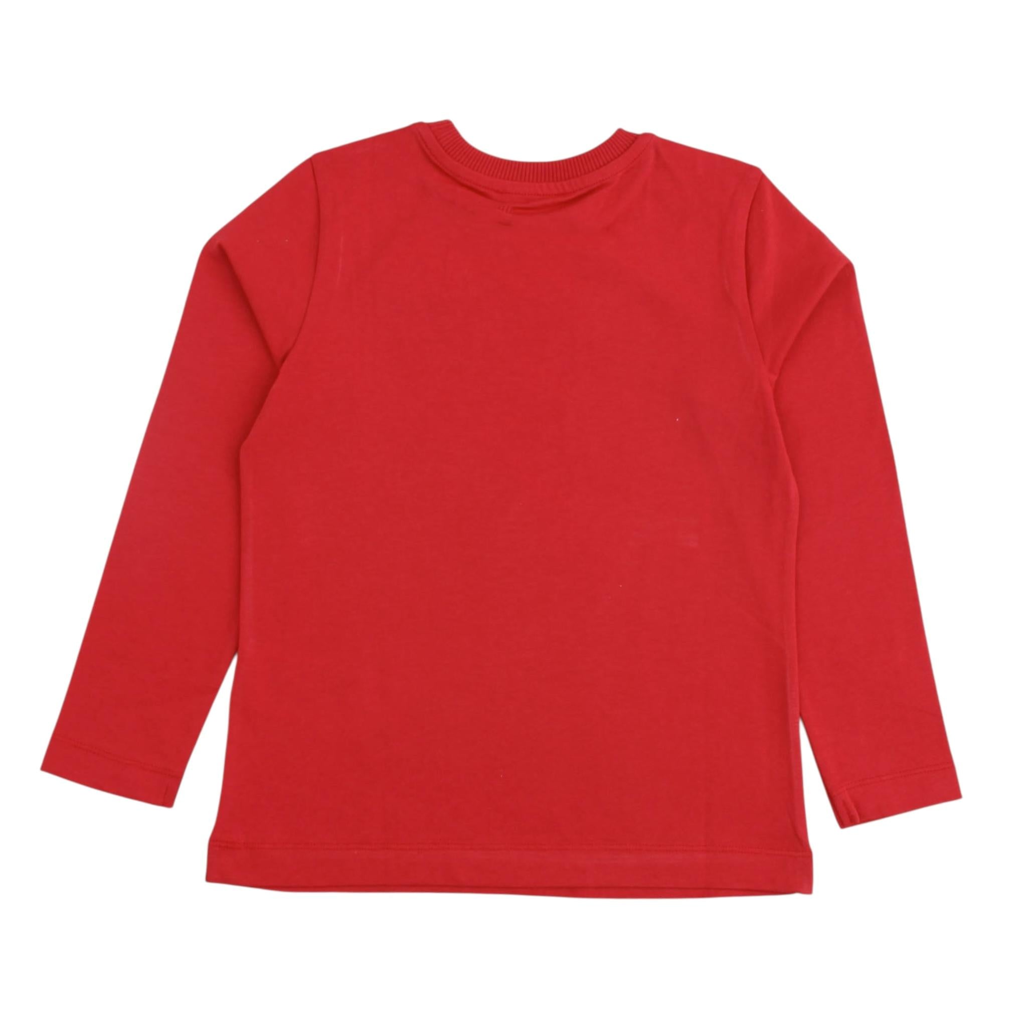 MOSCHINO shirt girocollo tinta unita cn stampa in contrasto Rosso per Neonato MMO00RX ROSSO MOSCHINO