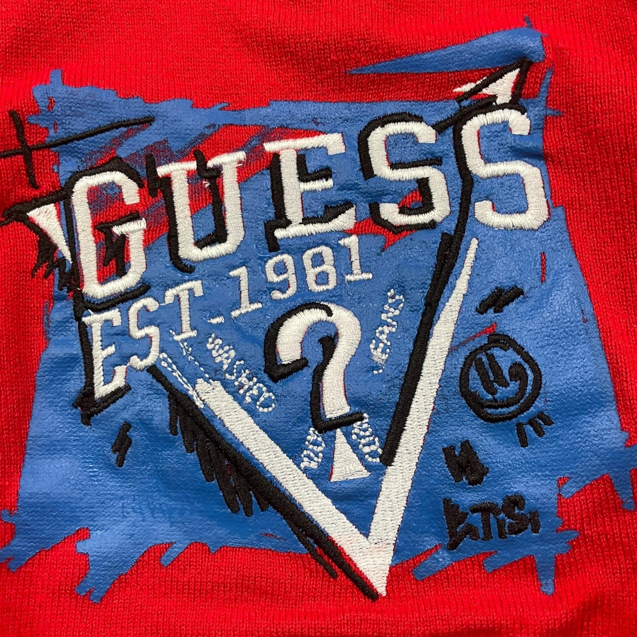 GUESS maglia girocollo tinta unita con stampa Rosso per Bambino N4YR03Z2VV0XXJ ROSSO GUESS