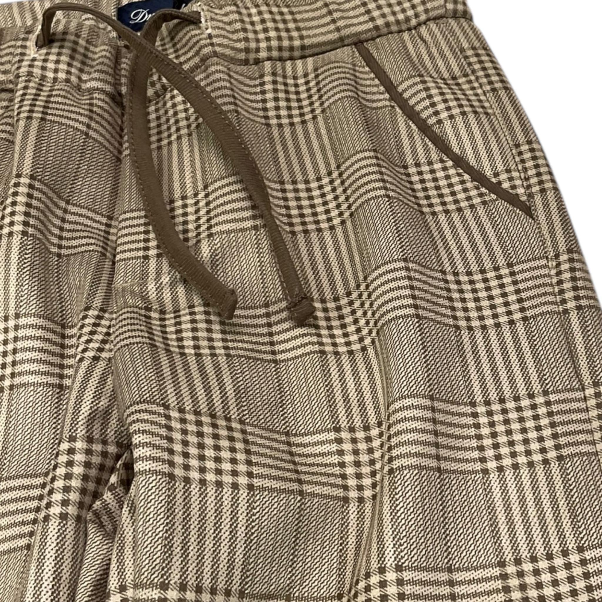 DRUMOHR pantalone tinta unita con fantasia a quadri Beige per Bambino W3TR65 BEIGE DRUMOHR