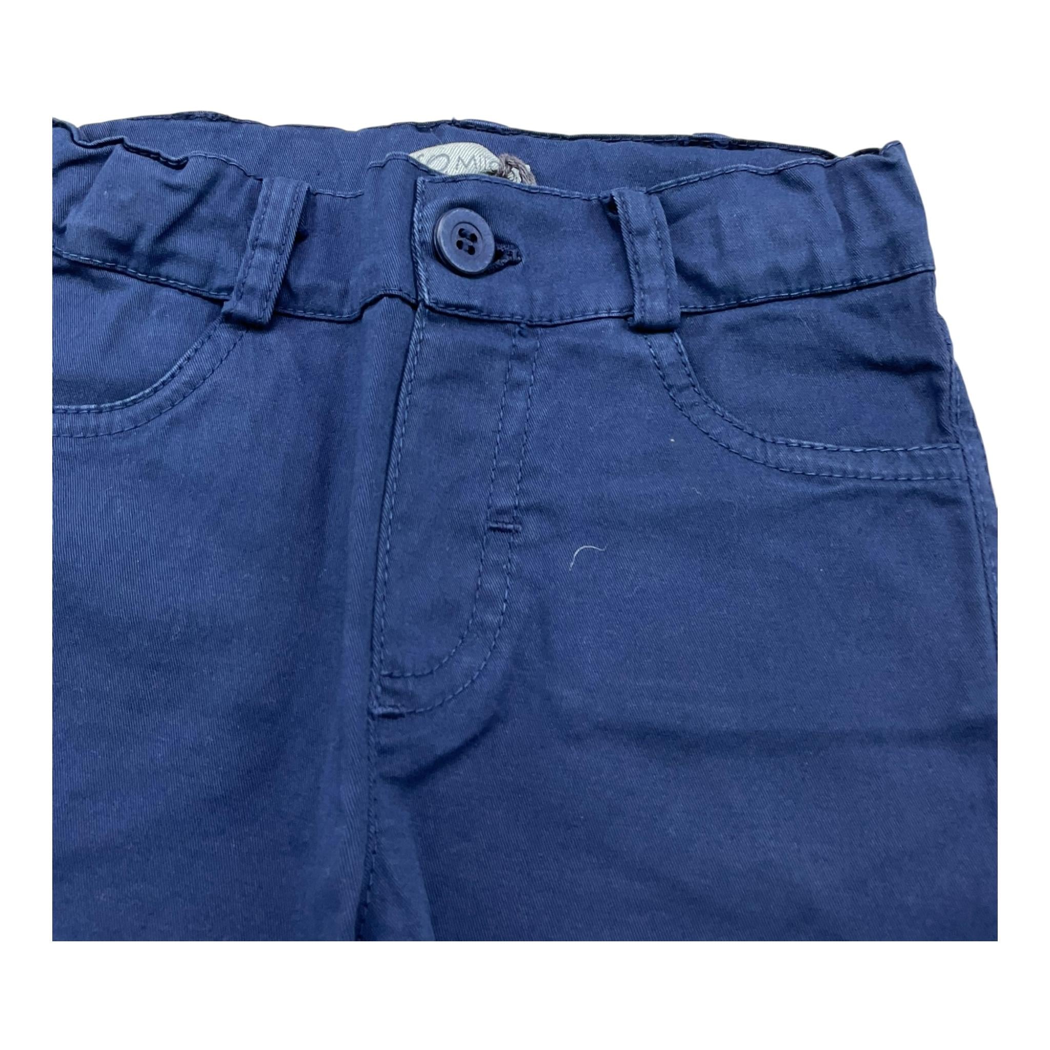 J.O. MILANO pantalone tinta unita con girovita regolabile Blu per Neonato PAN1371 BLU J.O. MILANO
