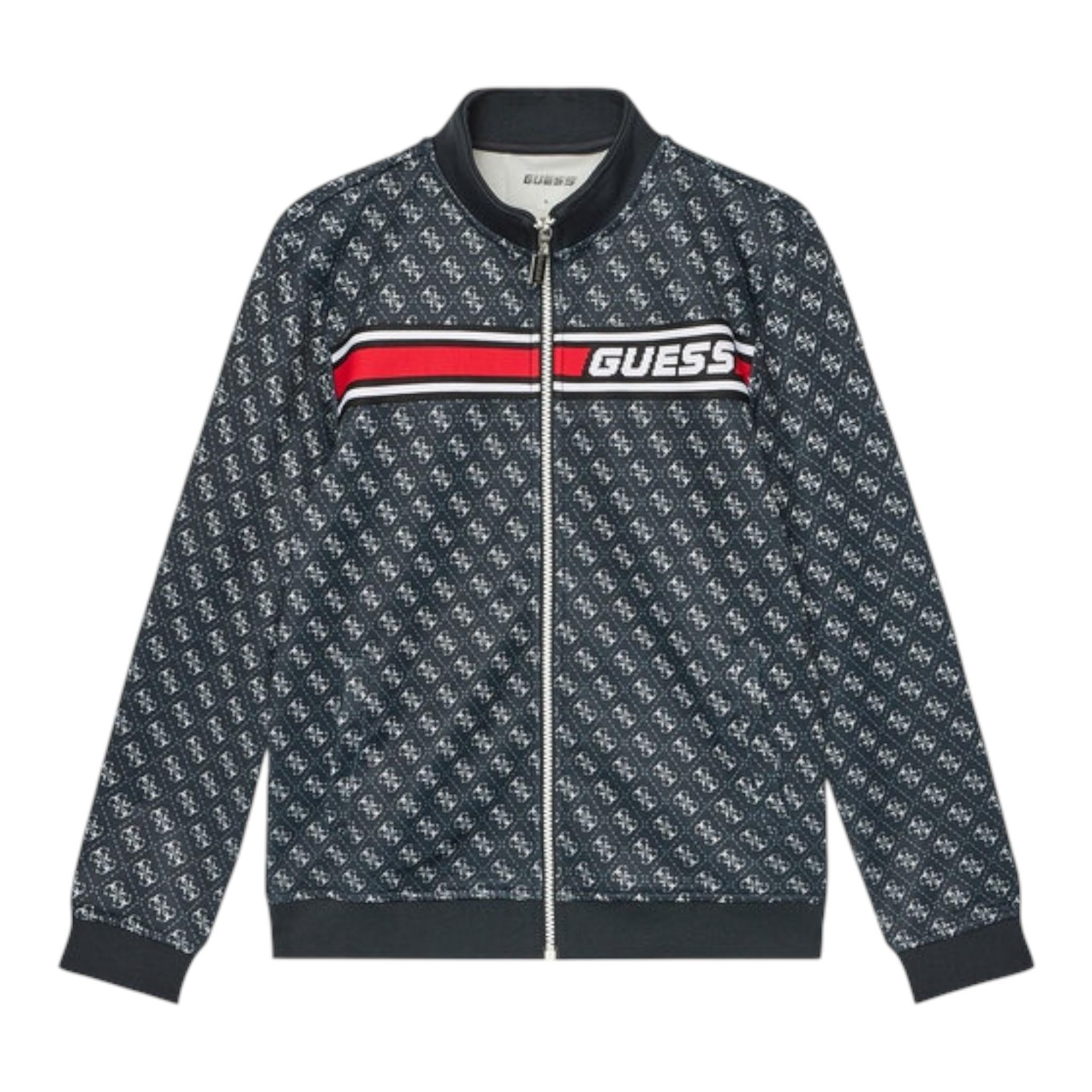 GUESS felpa tinta unita con zip logata Nero per Bambino L4YQ24FL04O NERO GUESS