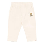 MOSCHINO pantalone tinta unita con camoscio Beige per Neonato MUP053 BEIGE MOSCHINO