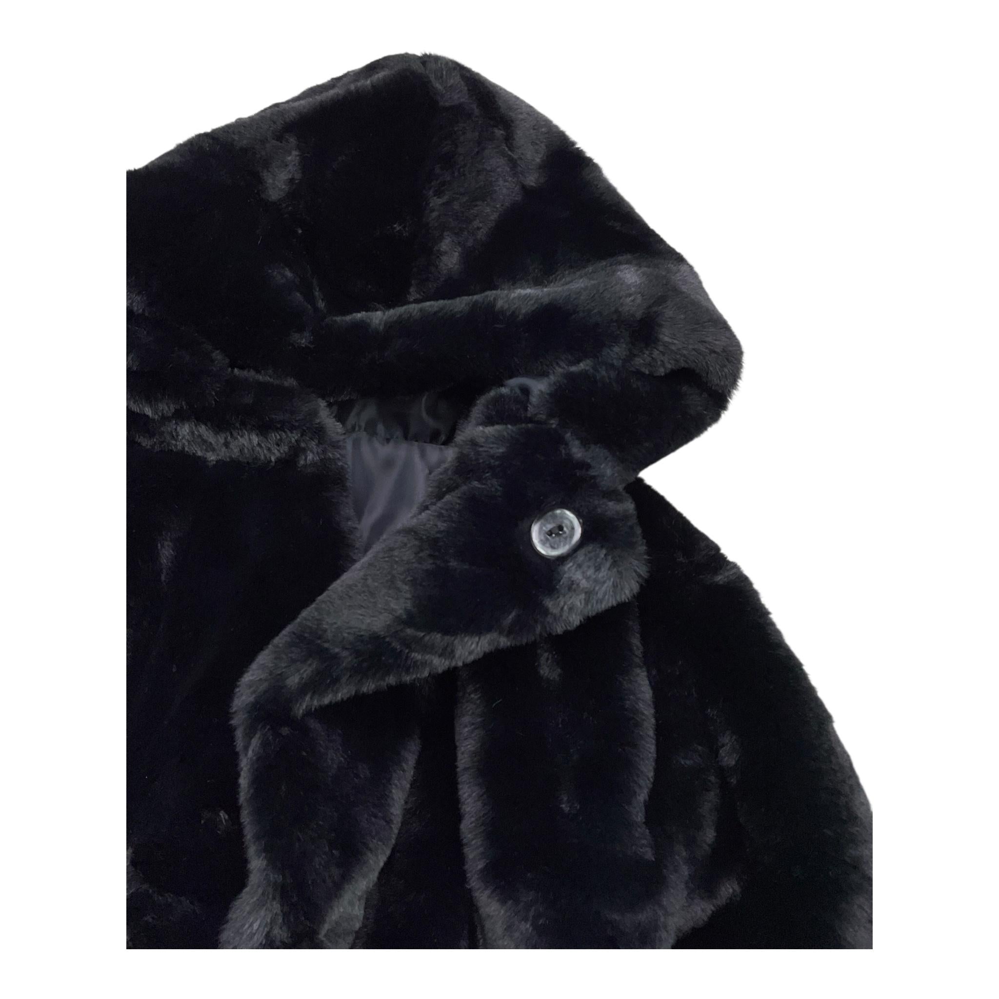 MAGIL pelliccia tinta unita con cappuccio Nero per Bambina GN23106 NERO MAGIL