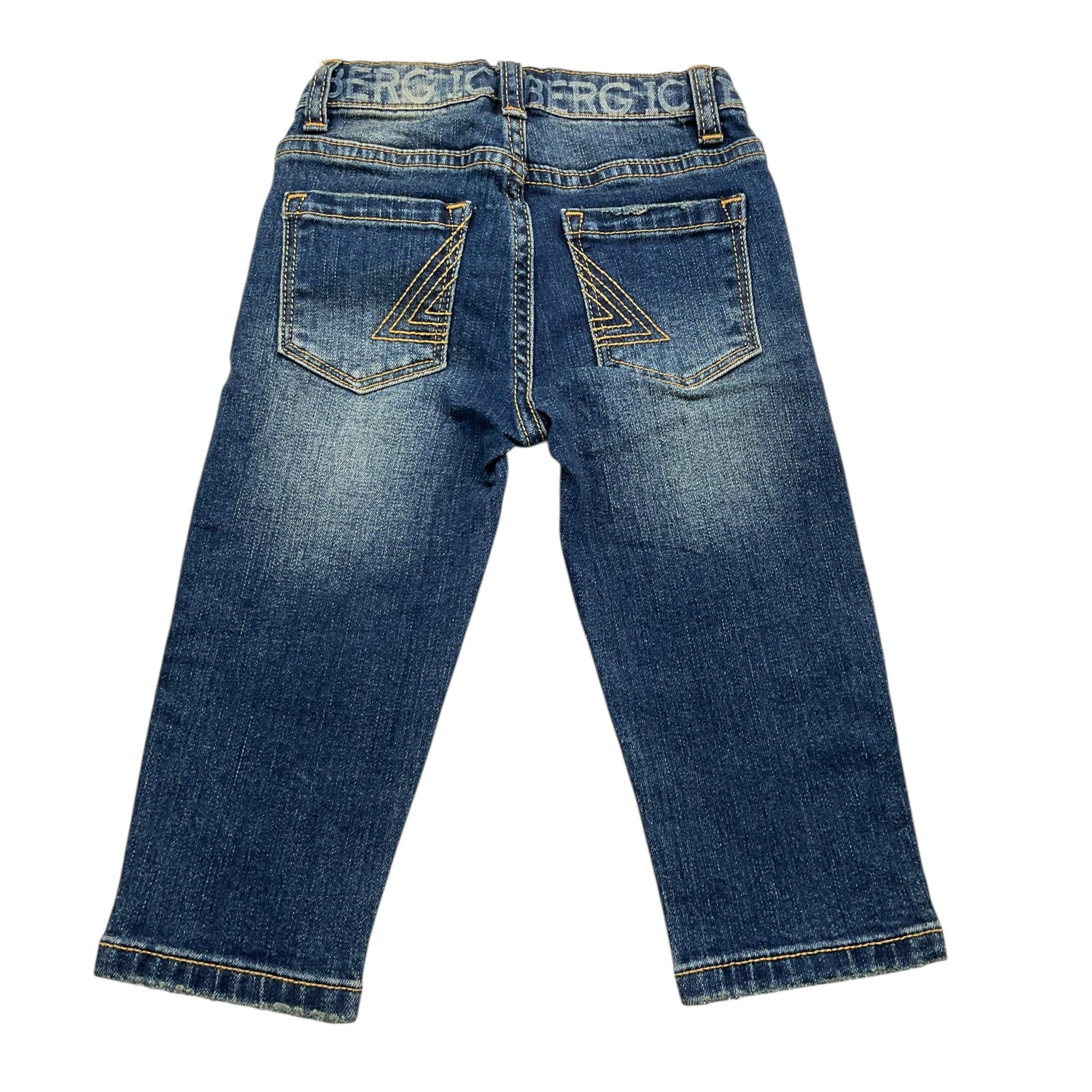 ICEBERG jeans tinta unita con girovita regolabile Blu per Neonato PTICE5306BNX BLU ICEBERG