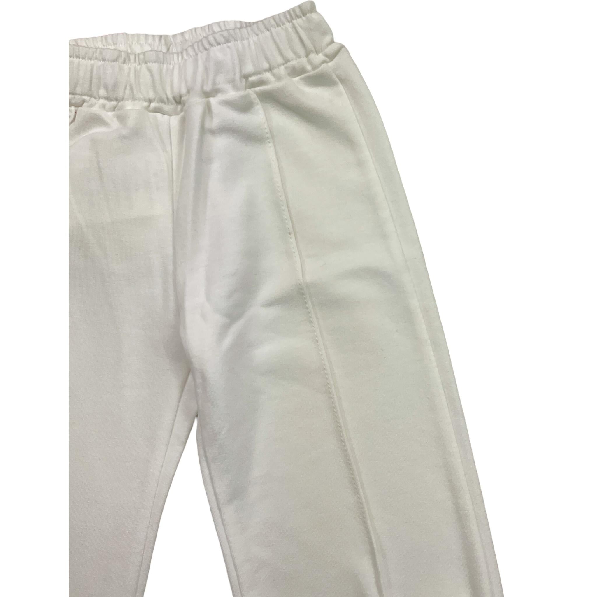 M+E' pantalone tinta unita con elastico in vita Bianco per Neonata UE1088N BIANCO M+E'