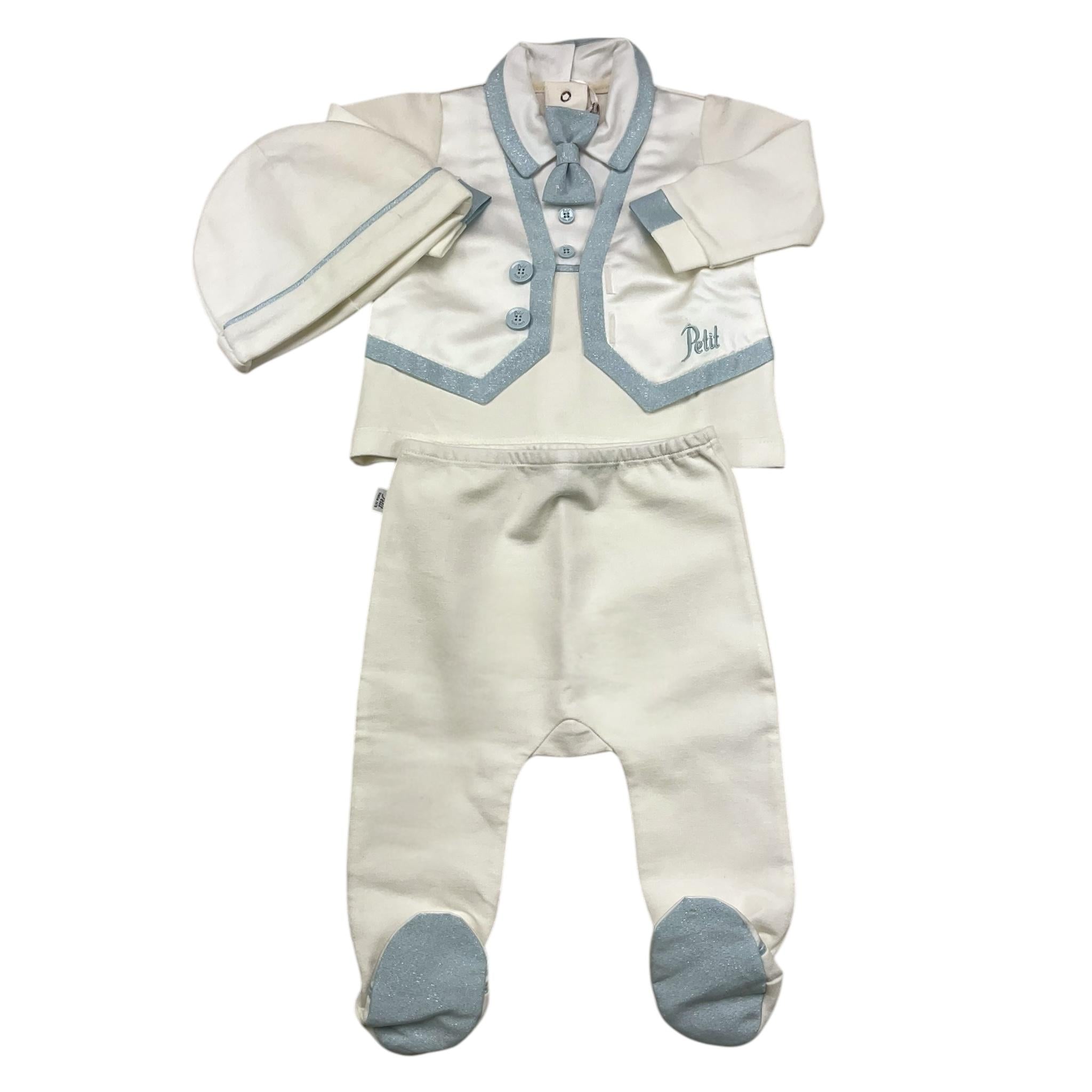 PETIT completo 3 pezzi shirt-ghettina-cappello Bianco per Neonato S7415580 BIANCO PETIT