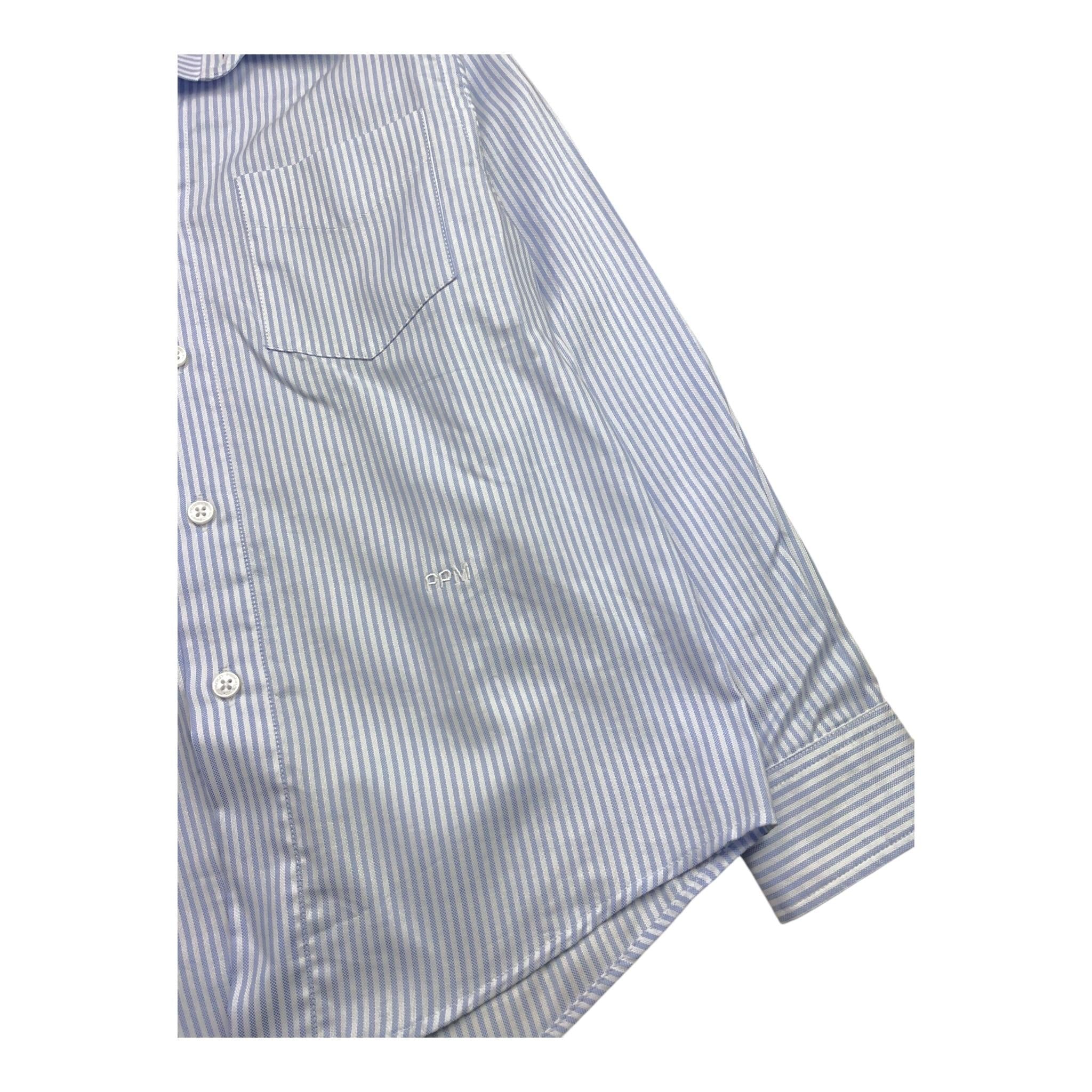 PAOLO PECORA camicia tinta unita con fantasia a righe Bianco per Bambino PP4105 BIANCO PAOLO PECORA