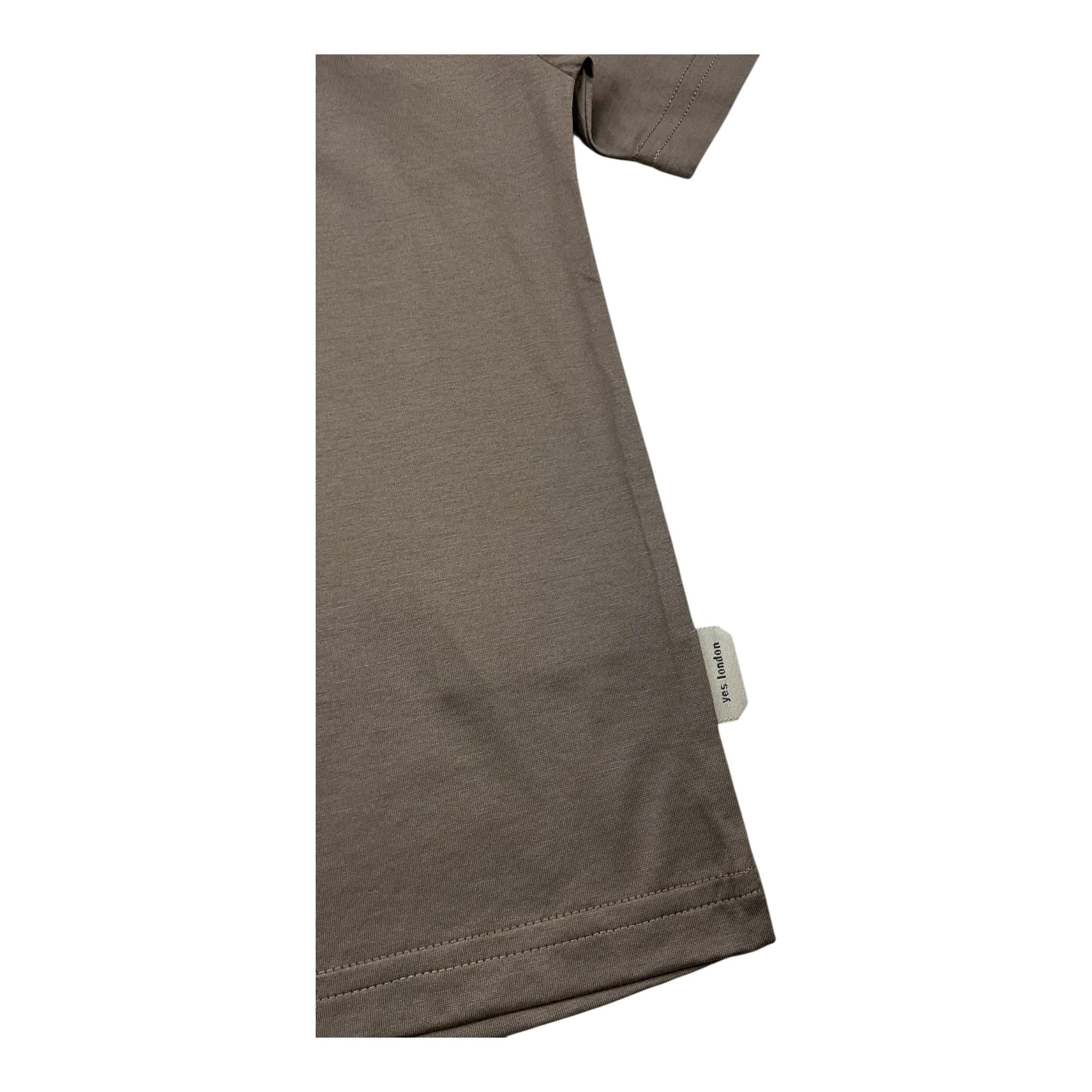 YES LONDON t-shirt girocollo tinta unita Fango per Bambino JR2108 FANGO YES LONDON