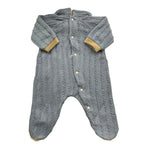 LA STUPENDERIA tutina tinta unita con colletto in contrasto Blu per Neonato TBTT61 BLU LA STUPENDERIA