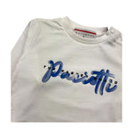 CESARE PACIOTTI shirt girocollo tinta unita con stampa Bianco per Neonato TSP5316BX BIANCO CESARE PACIOTTI