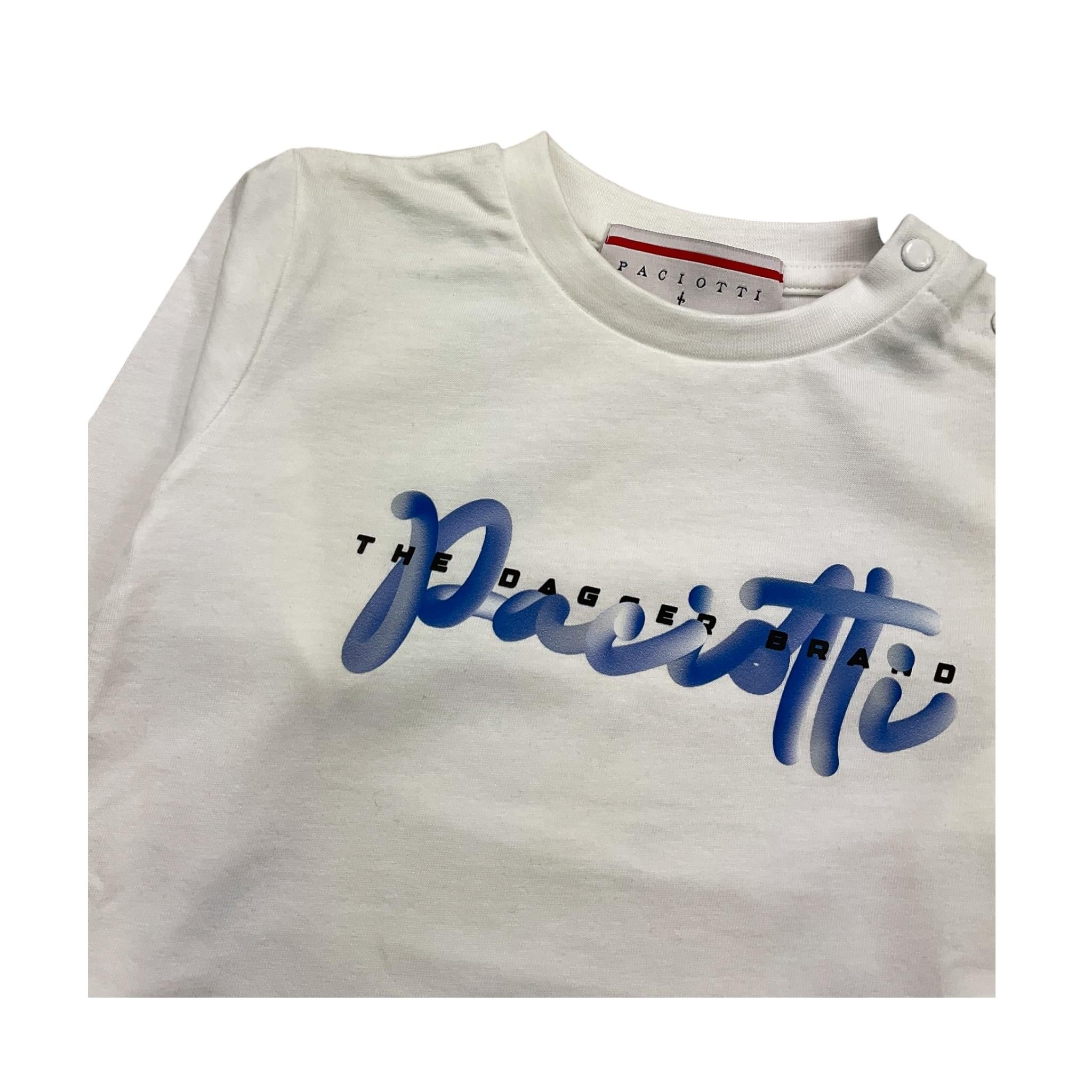 CESARE PACIOTTI shirt girocollo tinta unita con stampa Bianco per Neonato TSP5316BX BIANCO CESARE PACIOTTI