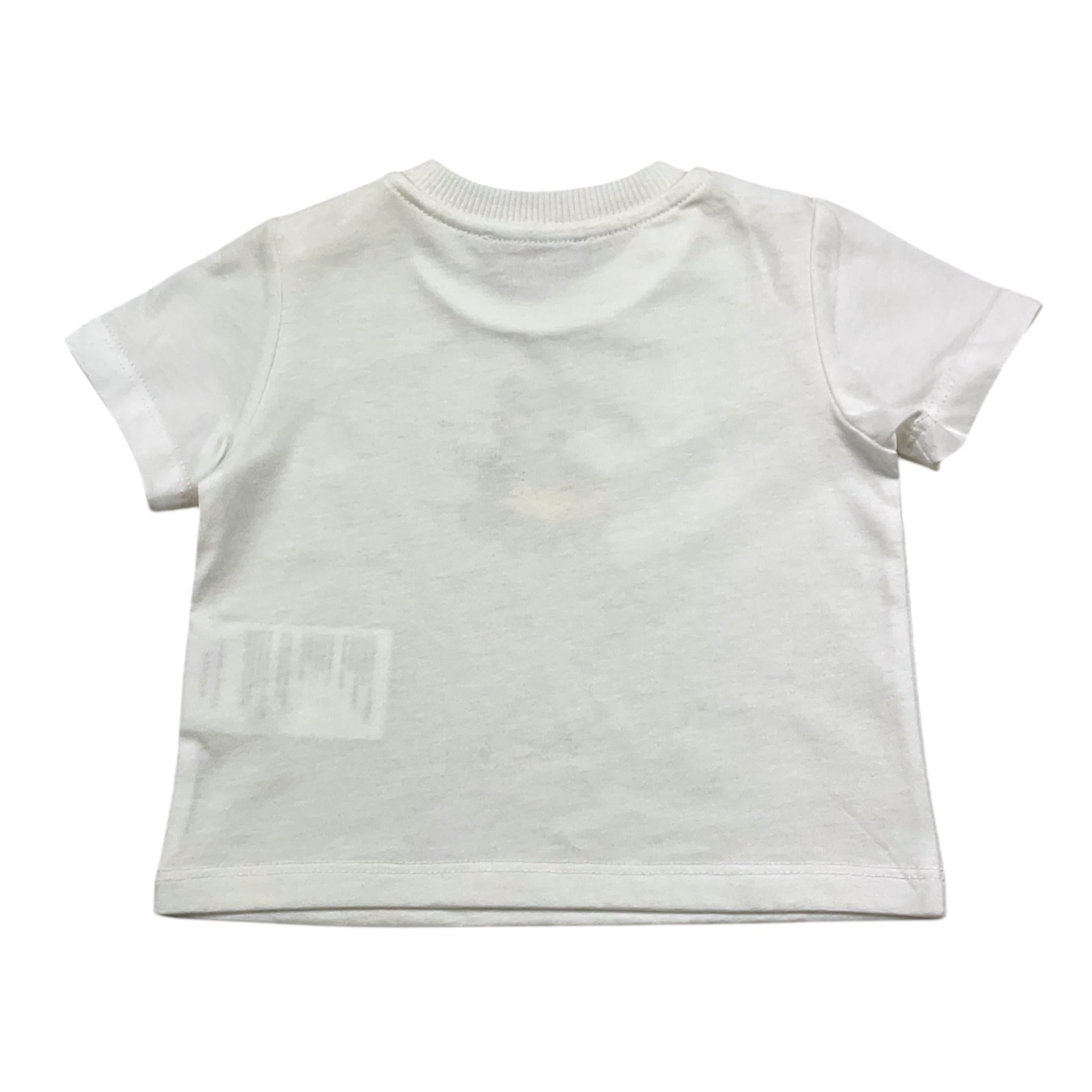 MOSCHINO t-shirt girocollo tinta unita con stampa Bianco per Neonato MSM047 BIANCO MOSCHINO
