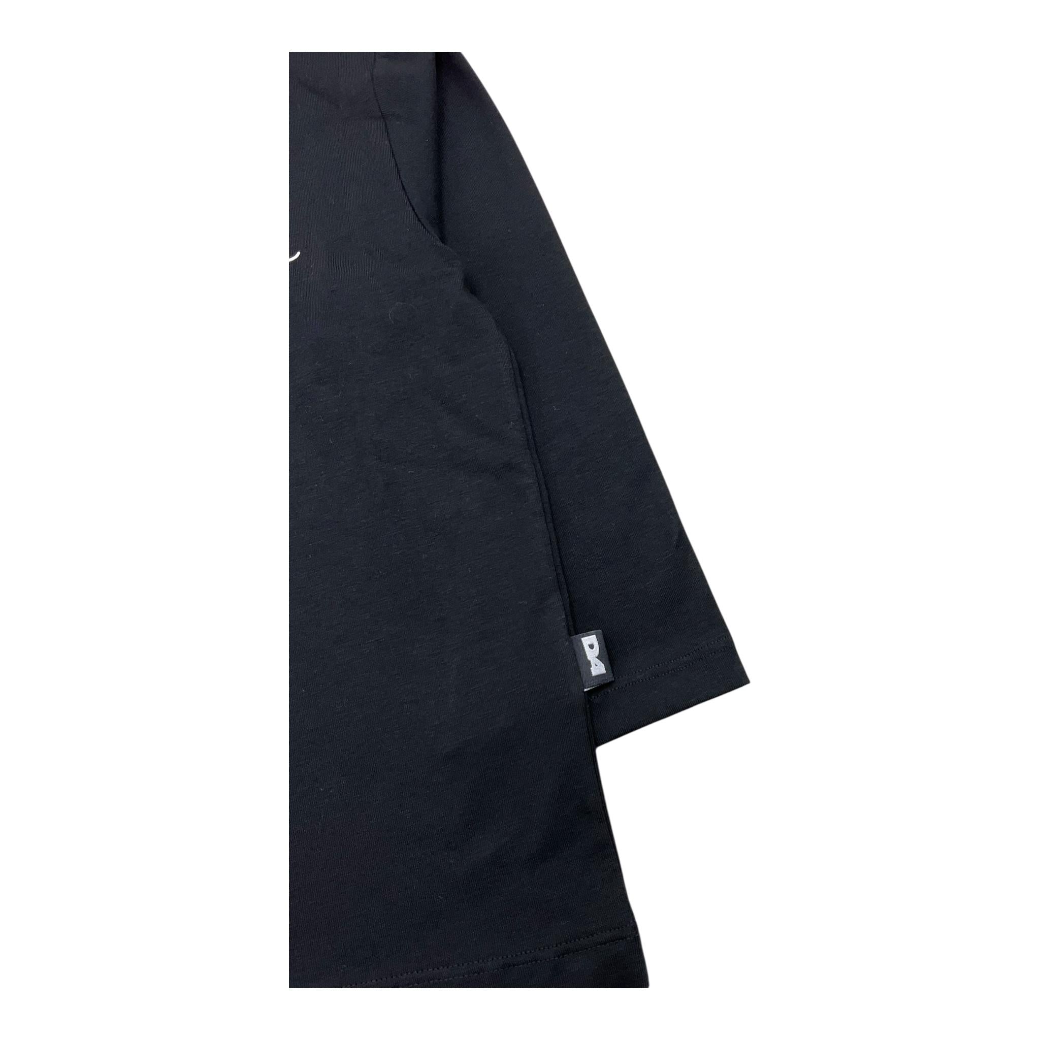 DANIELE ALESSANDRINI shirt girocollo tinta unita con logo Nero per Bambino 1231M00012 NERO DANIELE ALESSANDRINI