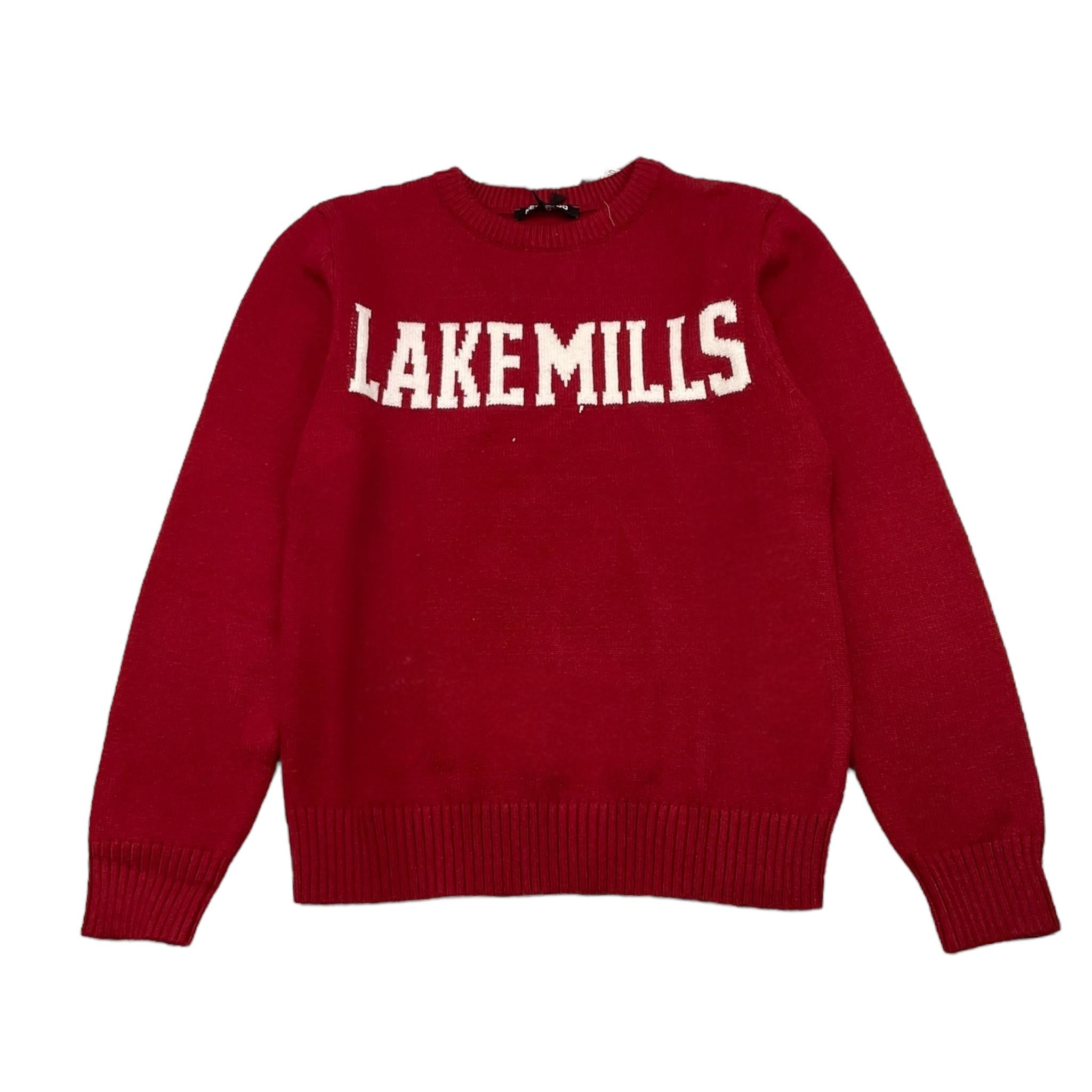 NEVER TOO maglia girocollo tinta unita con stampa Rosso per Bambino NT2143RX ROSSO NEVER TOO