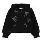 LIU JO felpa tinta unita con cappuccio e zip Nero per Neonata KF4109F0939 NERO LIU JO