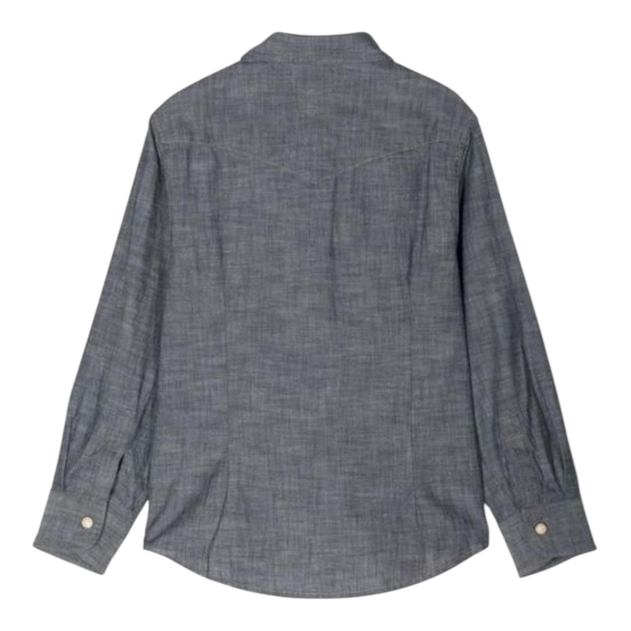 ELEVENTY camicia in denim tinta unita con bottoni Blu per Bambino ES5P40 BLU ELEVENTY