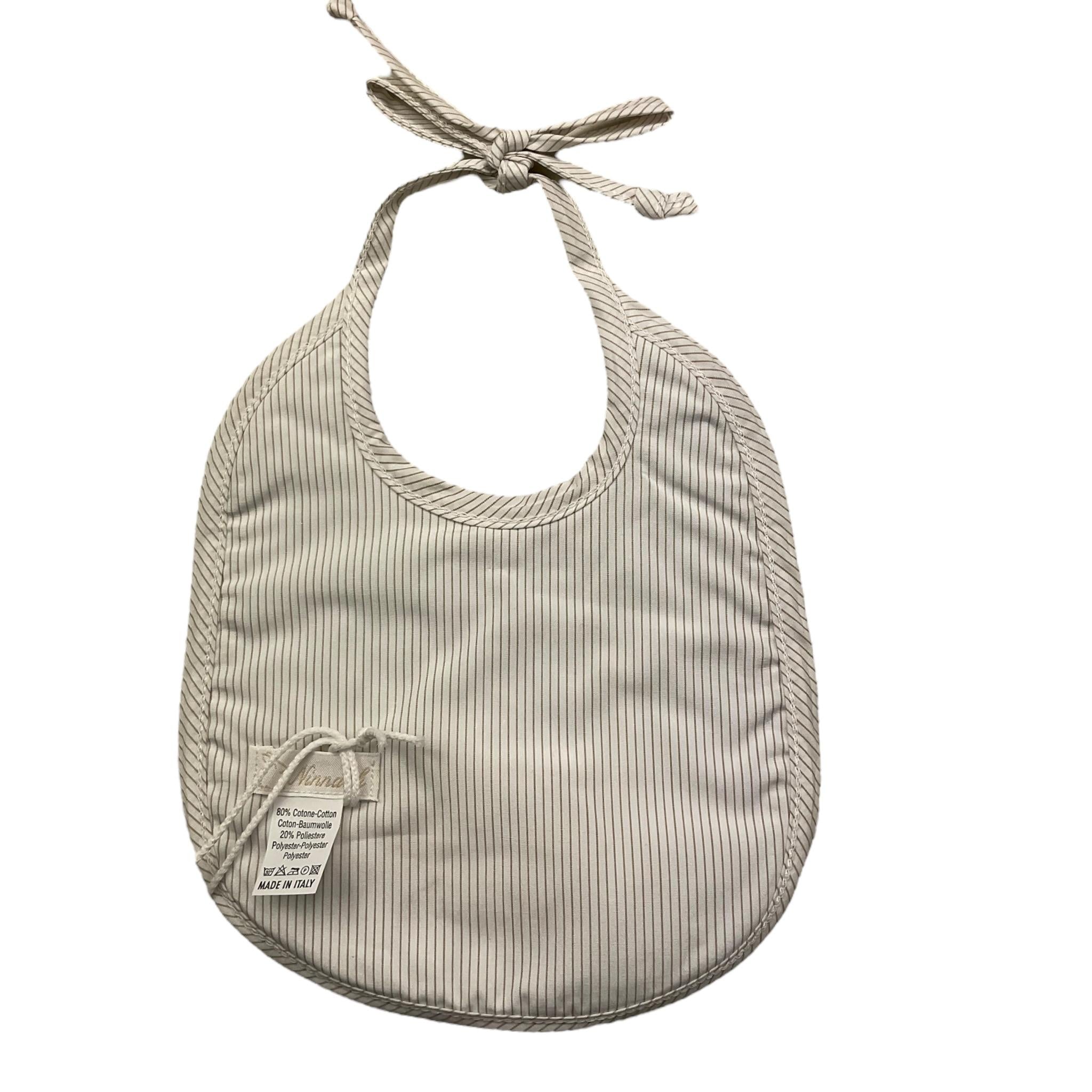 NINNAOH bavetta tinta unita con stampa Azzurro per Neonato I23218 AZZURRO NINNAOH