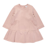 EMPORIO ARMANI abito manica lunga tinta unitacon loghi Rosa per Neonata 6DEA02 ROSA EMPORIO ARMANI