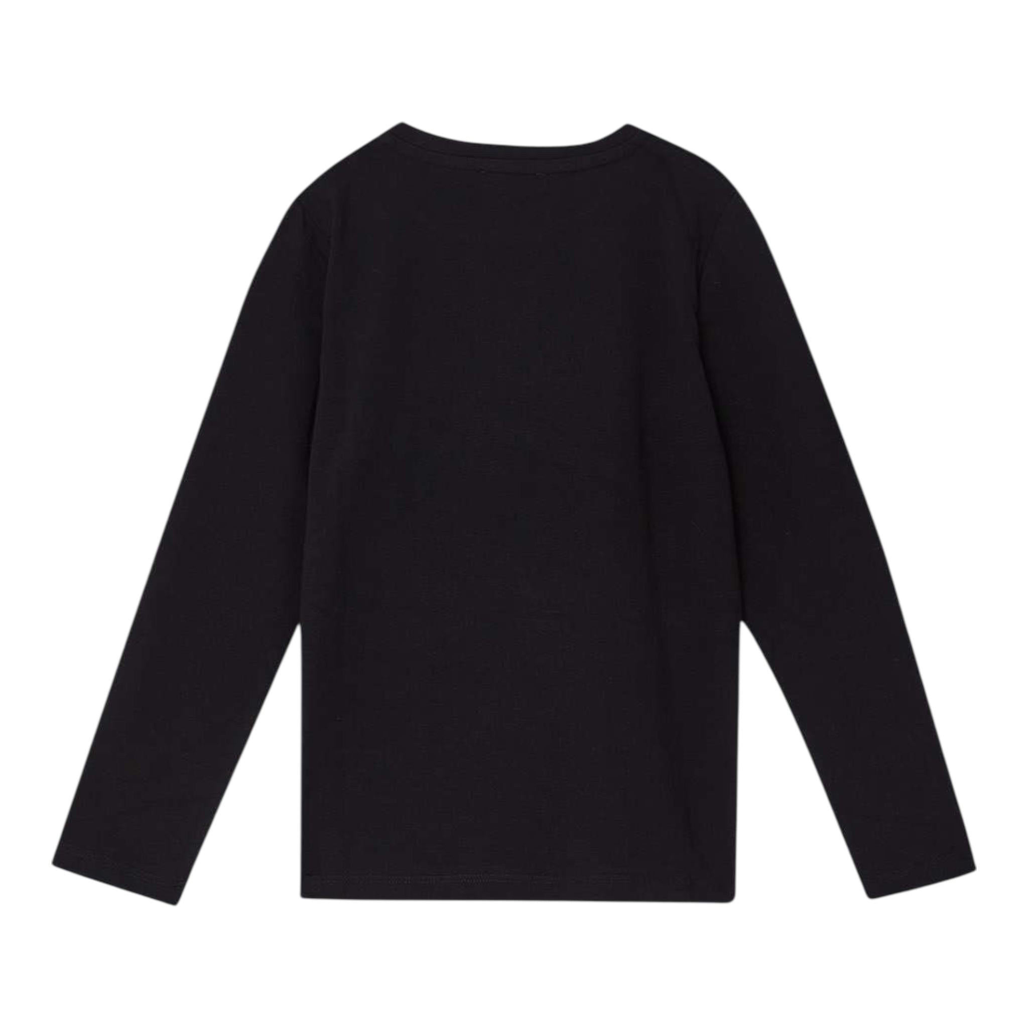 LIU JO shirt girocollo tinta unita con brillantini Nero per Bambina GF3170 NERO LIU JO