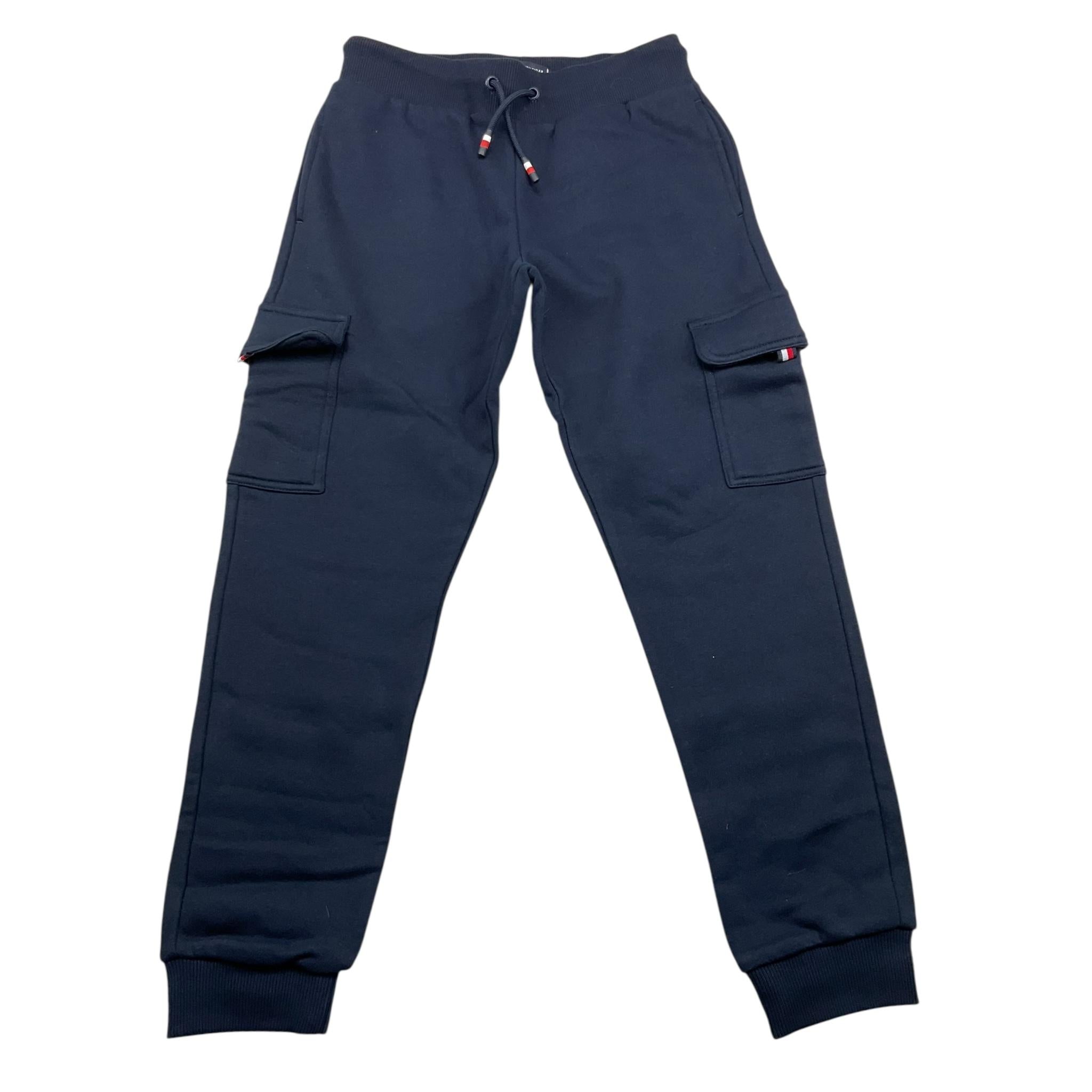TOMMY HILFIGER pantalone tuta tinta unita con tasconi Blu per Bambino KB0KB09239 BLU TOMMY HILFIGER