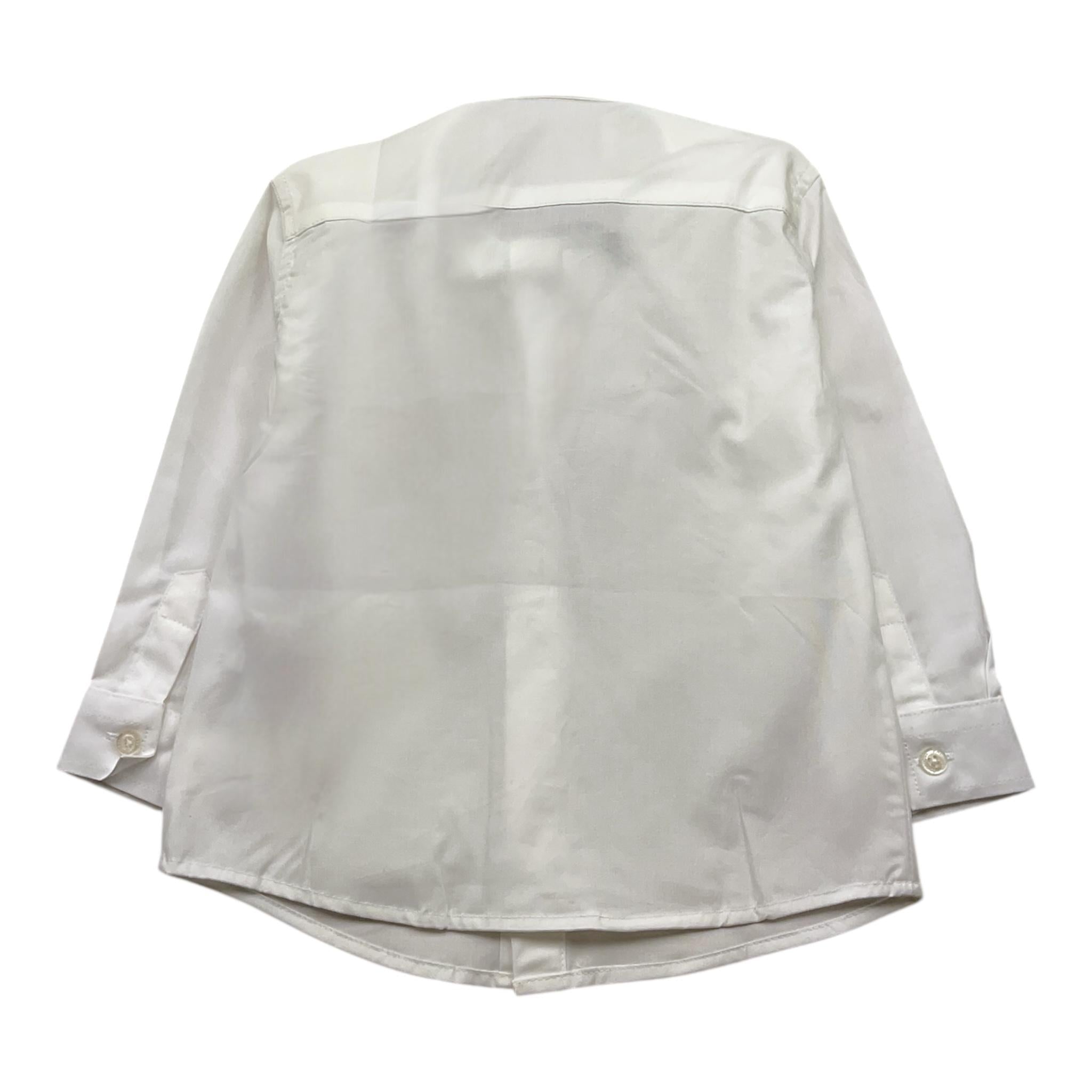 CESARE PACIOTTI camicia manica lunga tinta unita con  logo Bianco per Neonato CMP5351B BIANCO CESARE PACIOTTI