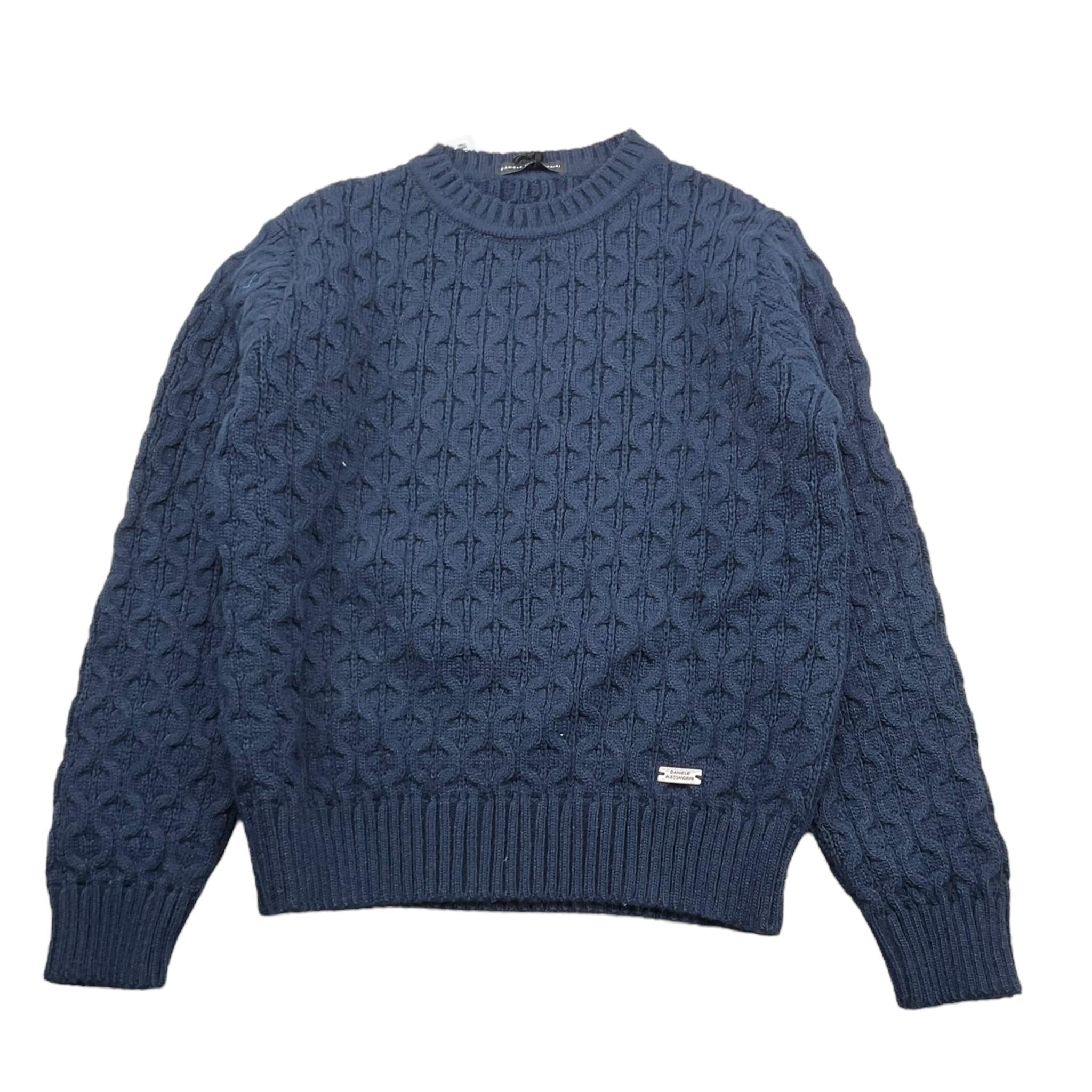 DANIELE ALESSANDRINI maglia girocollo tinta unita Blu per Bambino 1231W1408X BLU DANIELE ALESSANDRINI