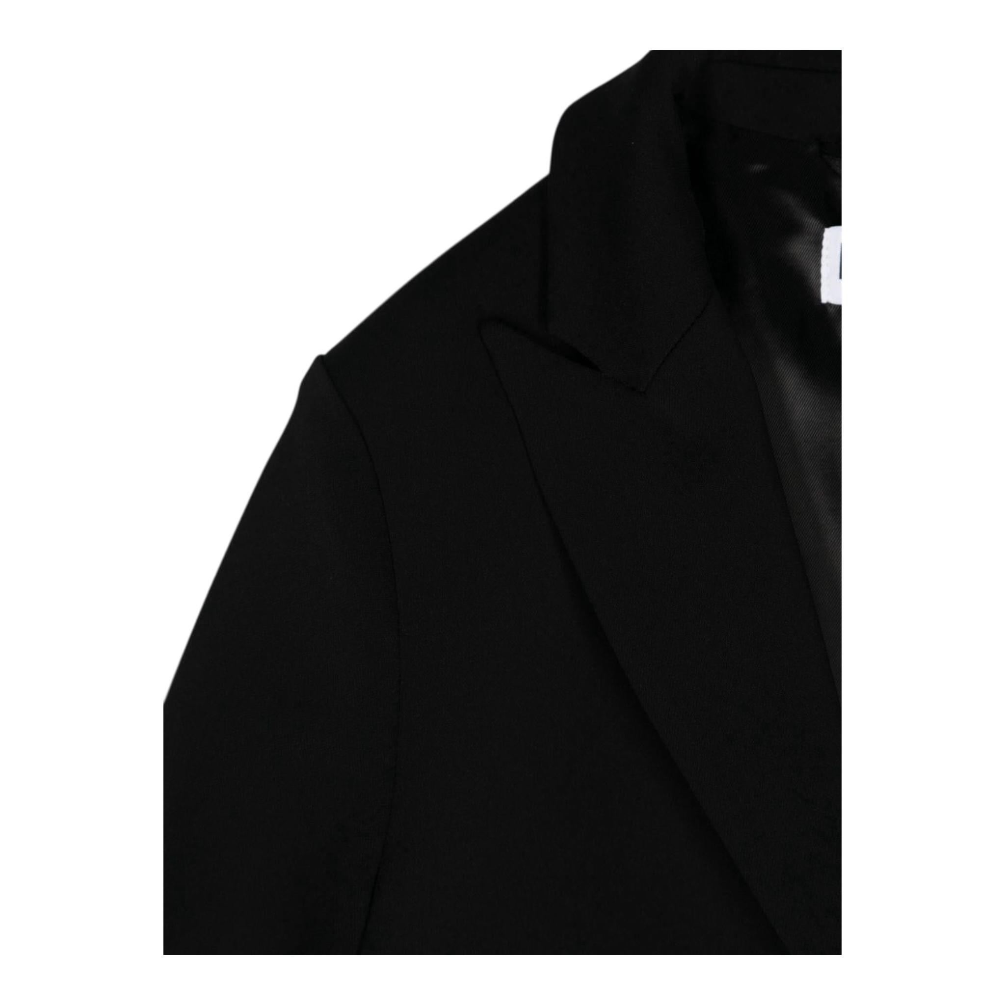 MOSCHINO giacca tinta unita con bottone in contrasto Nero per Bambina HAA00LX NERO MOSCHINO