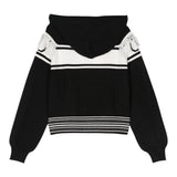 TWINSET cardigan tinta unita con zip e cappuccio Nero per Bambina 242GJ3161J NERO TWINSET