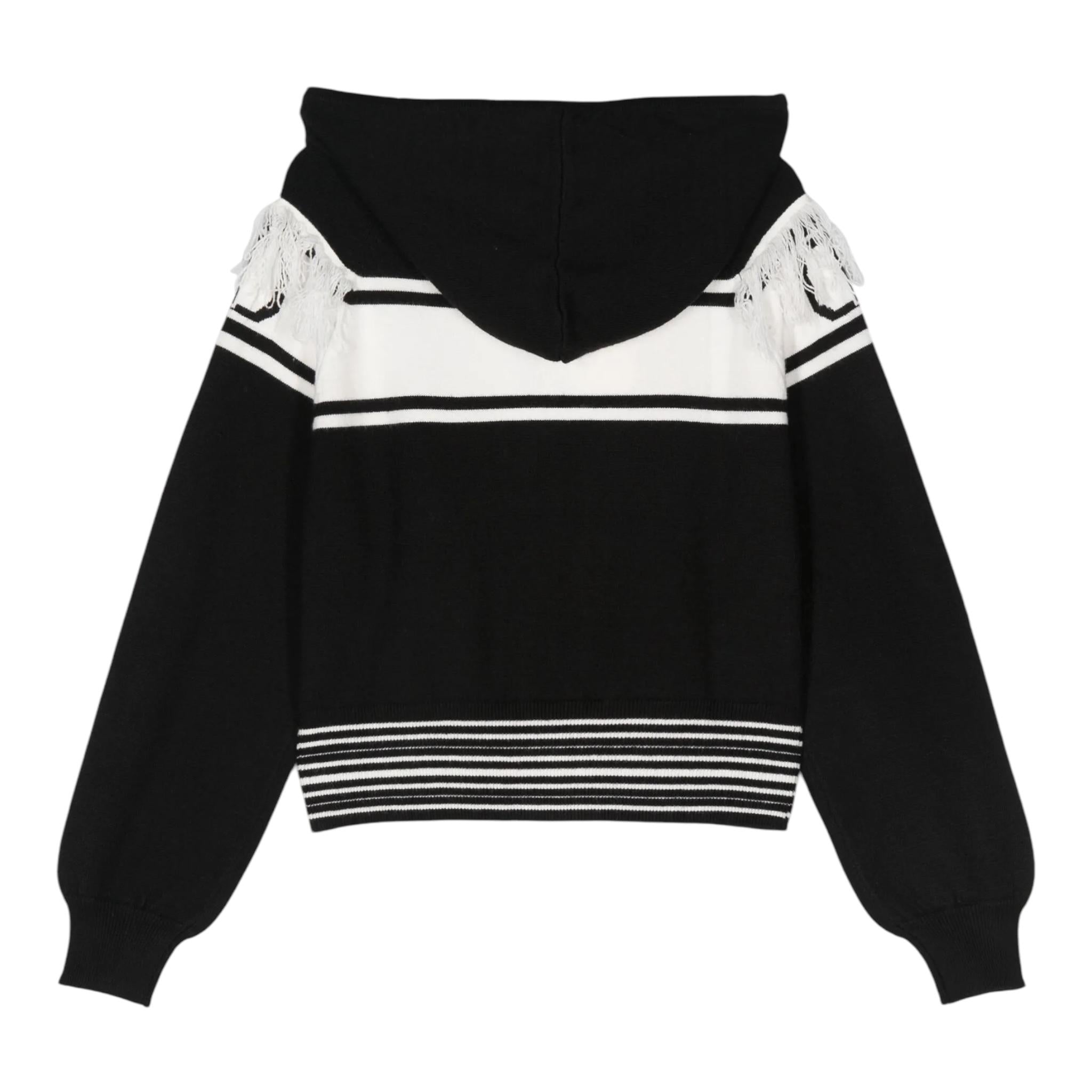 TWINSET cardigan tinta unita con zip e cappuccio Nero per Bambina 242GJ3161J NERO TWINSET
