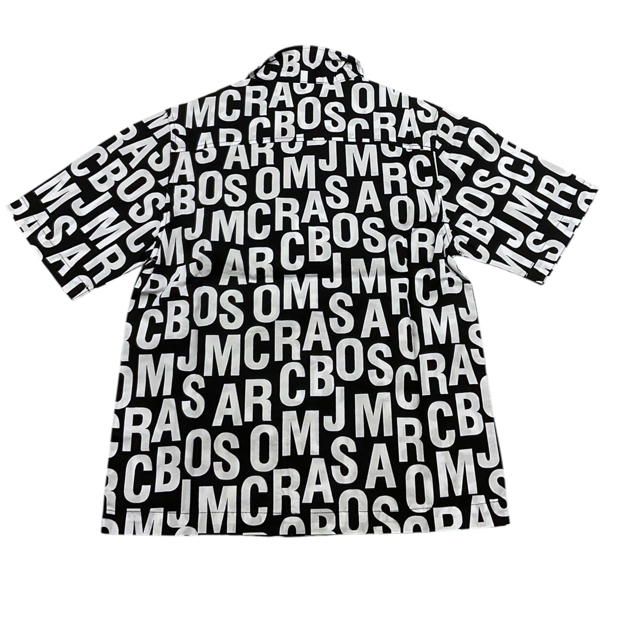 MARC JACOBS camicia mezza manica tinta unita con loghi Nero per Bambino W60209 NERO MARC JACOBS