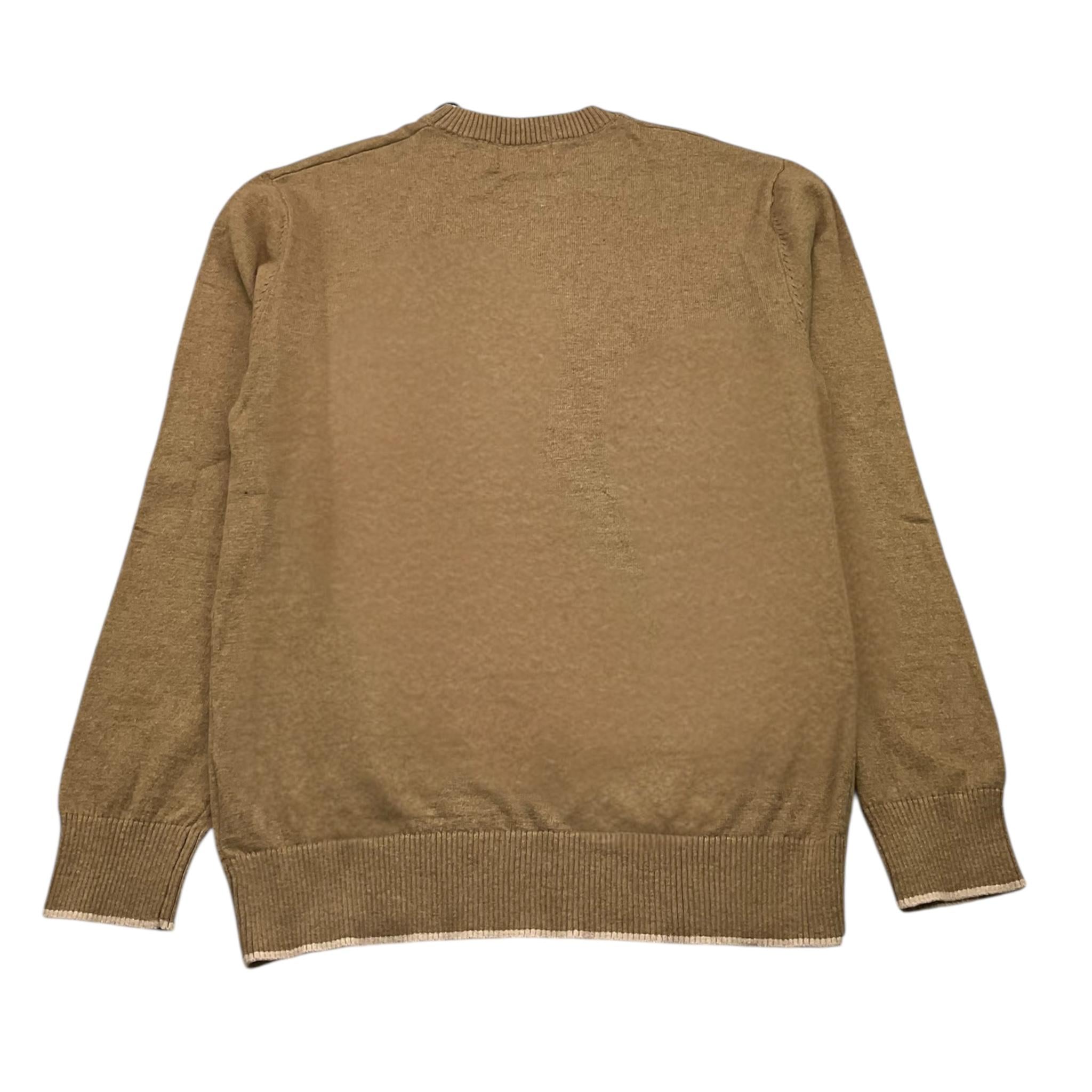 REFRIGIWEAR maglia girocollo tinta unita con logo Beige per Bambino RW747 BEIGE REFRIGIWEAR