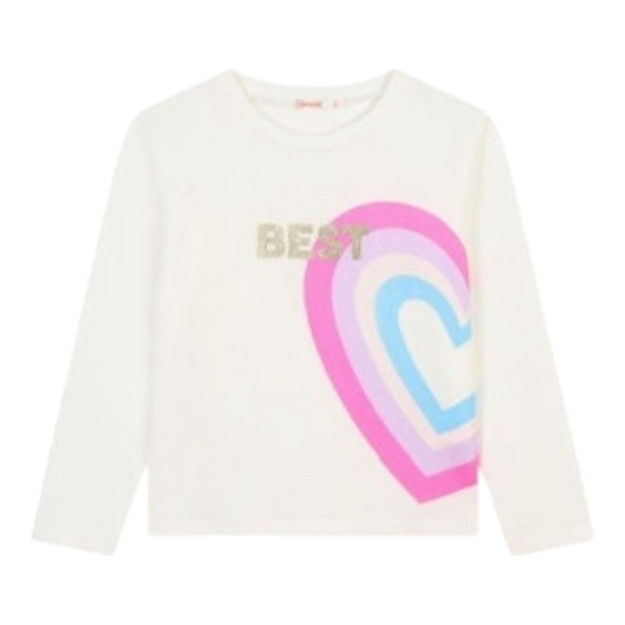 BillIEBLUSH set shirt best friend tinta unita con stampa Bianco per Bambina U20659 BIANCO BillIEBLUSH