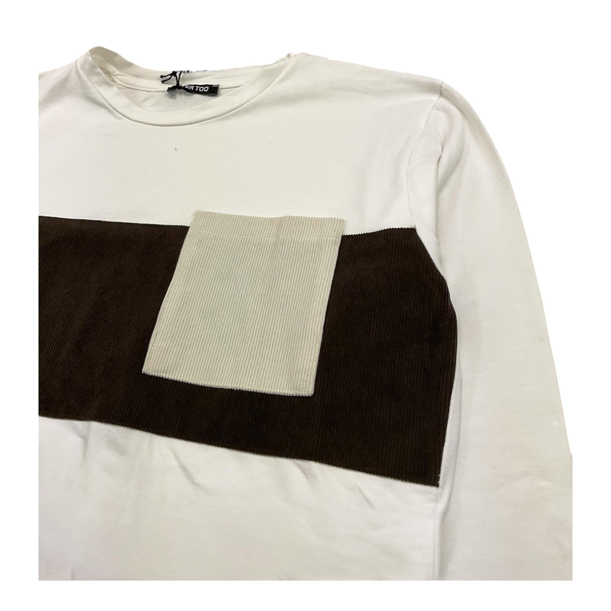 NEVER TOO shirt girocollo tinta unita con taschino Panna per Bambino NT2121R PANNA NEVER TOO