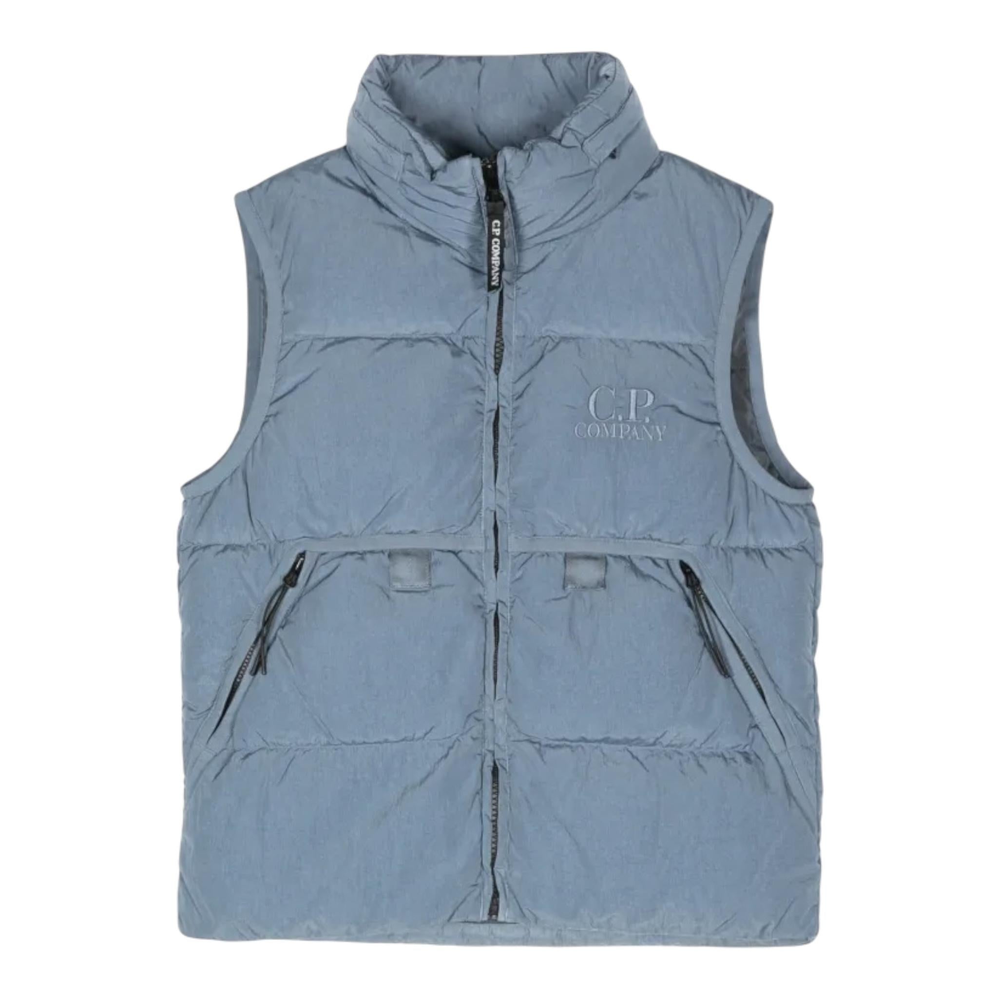 C.P. COMPANY smanicato tinta unita con zip in contrasto Azzurro per Bambino CUS00M AZZURRO C.P. COMPANY