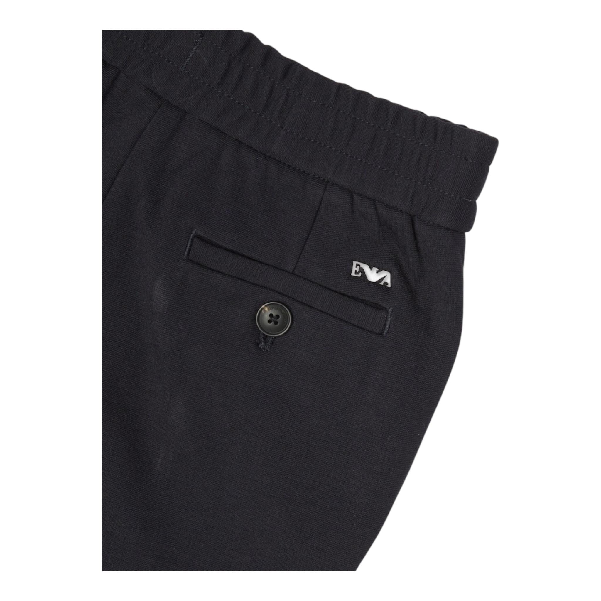 EMPORIO ARMANI pantalone tinta unita con elastico in vita Blu per Bambino 8N4PL6 BLU EMPORIO ARMANI