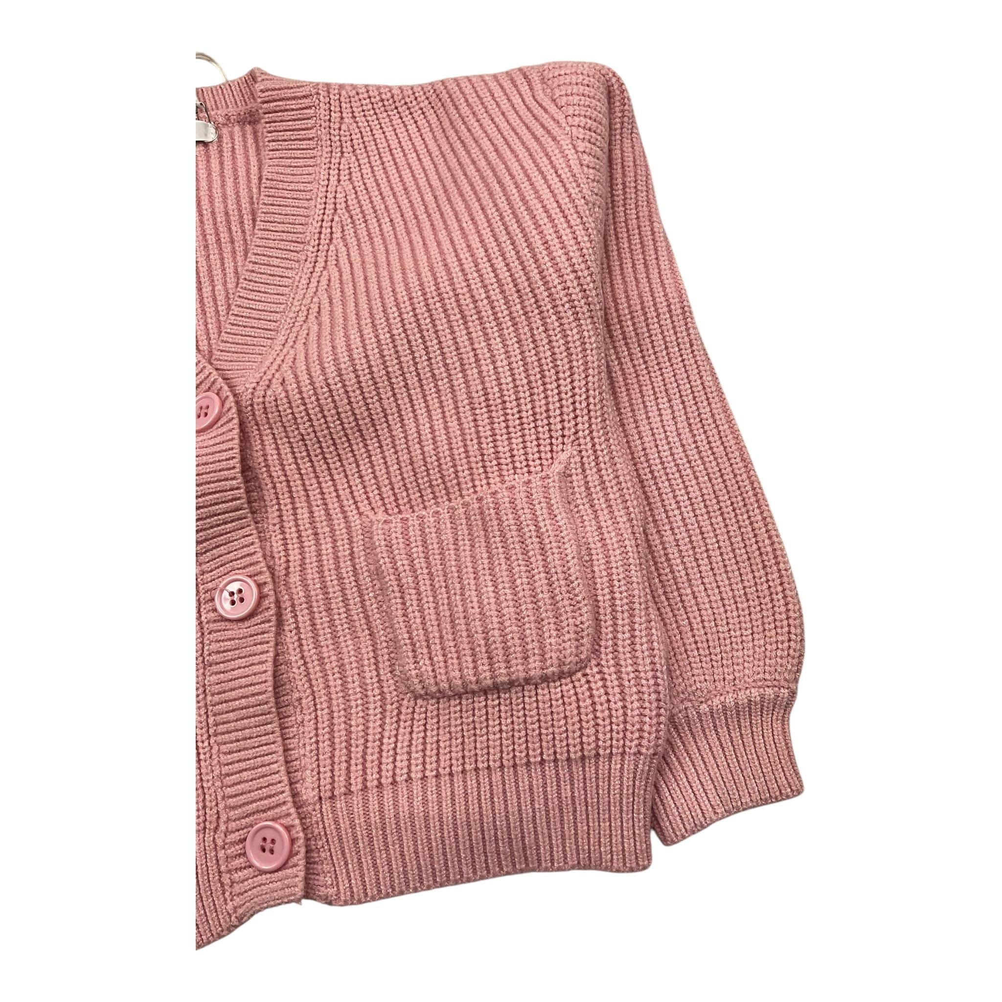 U+è BY MISS GRANT cardigan scollo a tinta unita Rosa per Bambina UE1420 ROSA U+è BY MISS GRANT