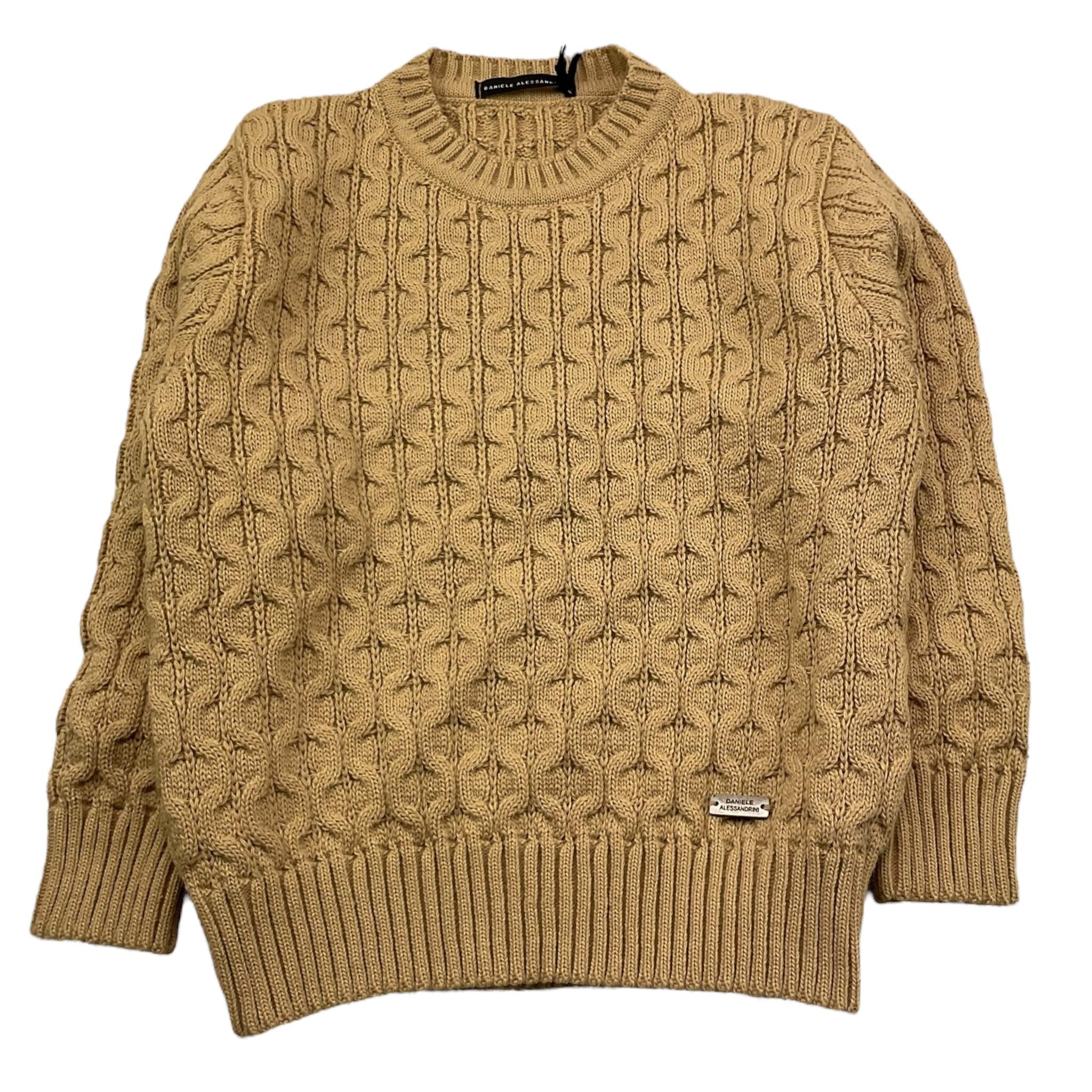 DANIELE ALESSANDRINI maglia girocollo tinta unita Beige per Bambino 1231W1408 BEIGE DANIELE ALESSANDRINI
