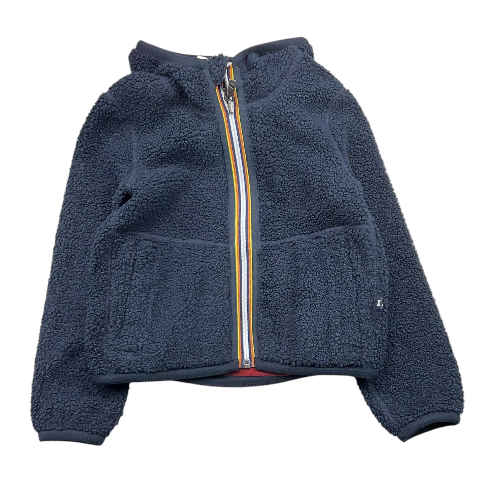 K-WAY felpa bicolore modello reversibile con zip e cappuccio Blu per Bambino K8136WW BLU K-WAY