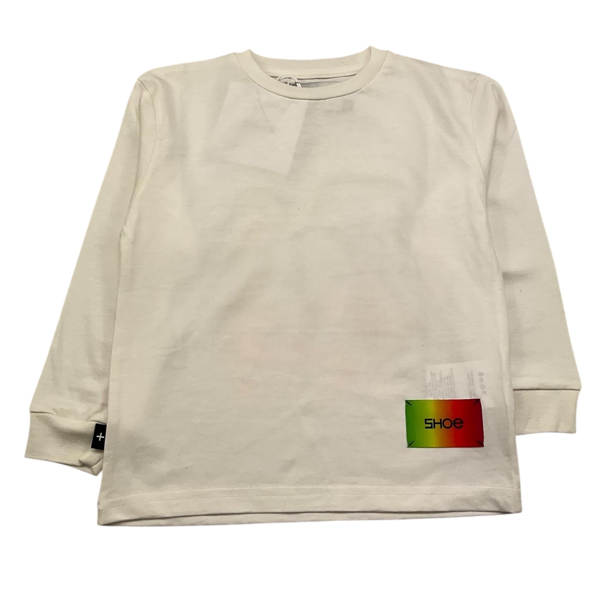 SHOE shirt girocollo tinta unita con maniche in contrasto Panna per Bambino TONY0518 PANNA SHOE