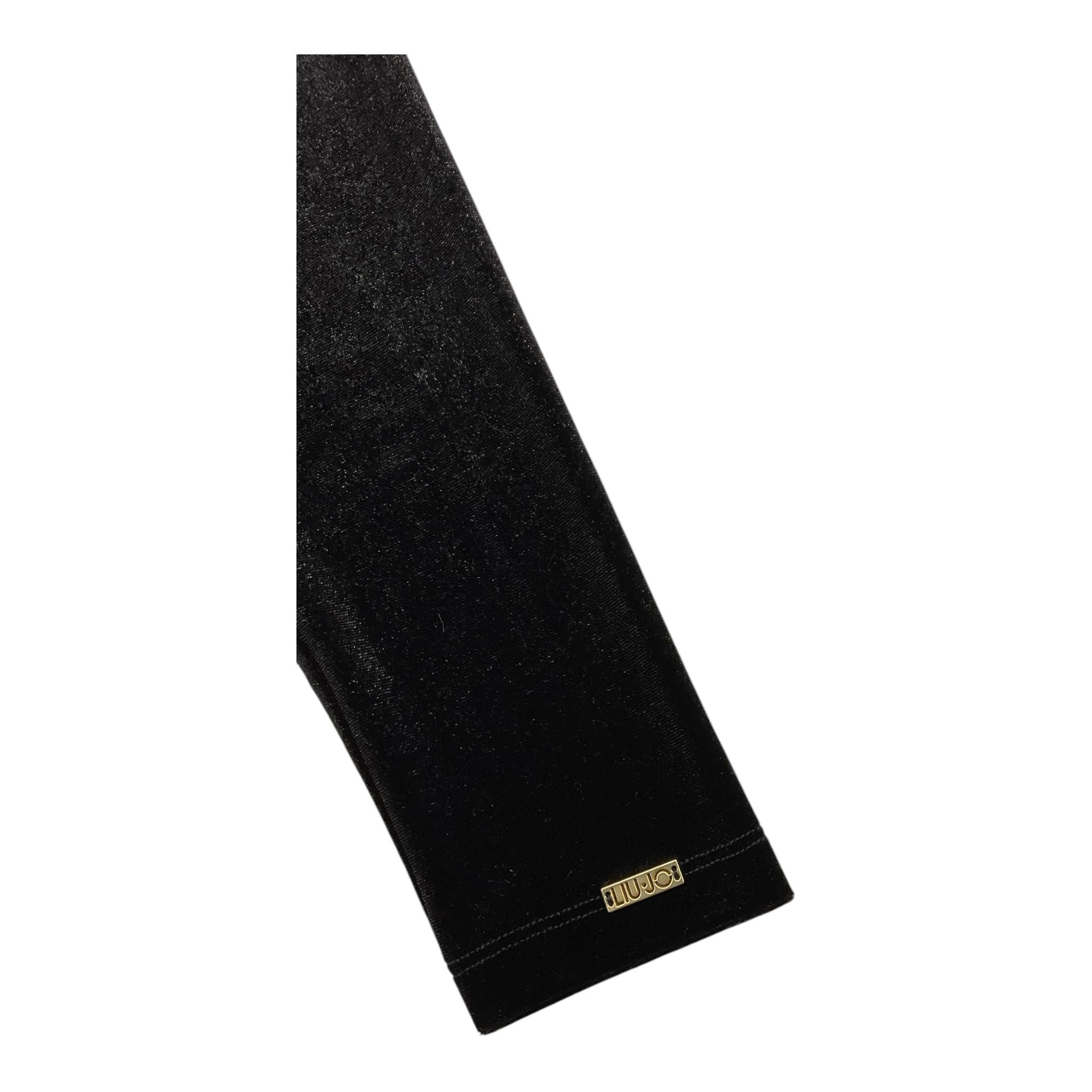 LIU JO leggins tinta unita in velluto Nero per Bambina KFA4136 NERO LIU JO