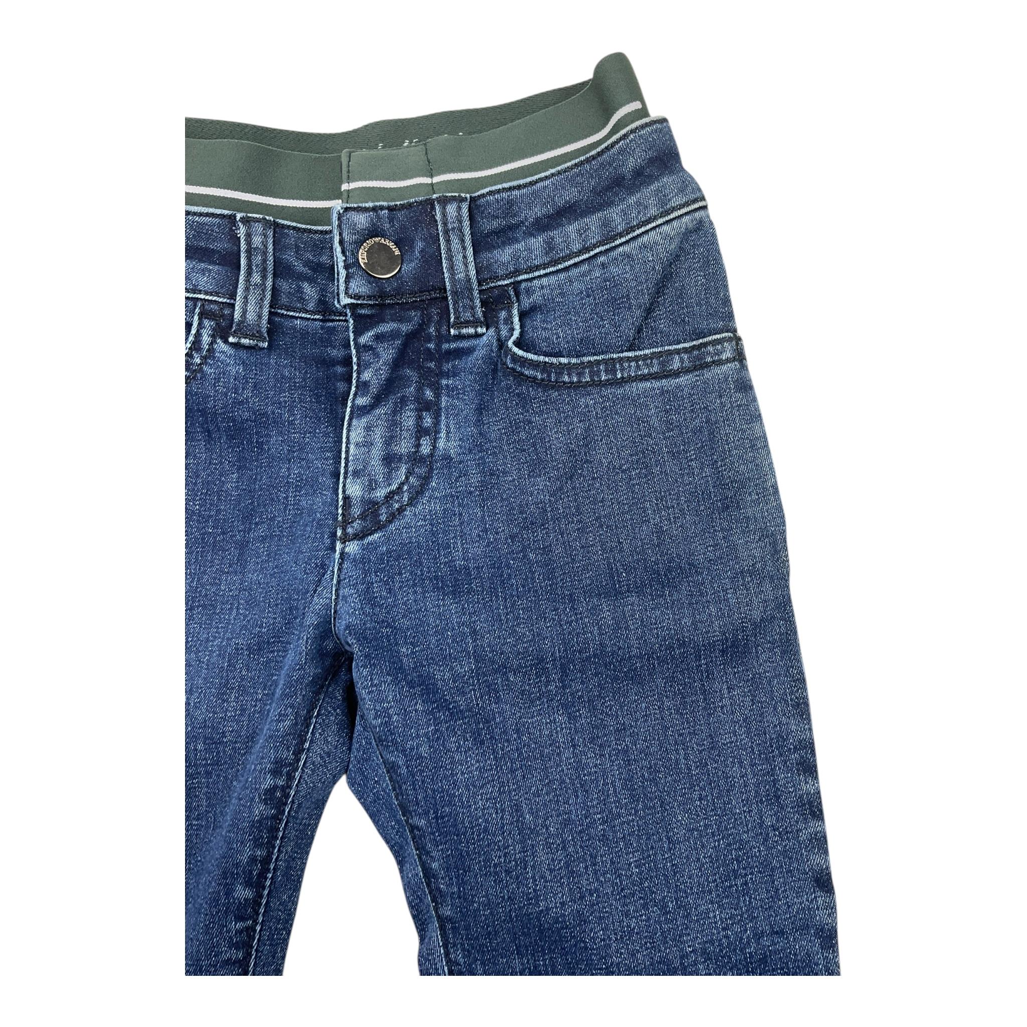 EMPORIO ARMANI jeans tinta unita con elastico in vita Blu per Bambino 6L4J17 BLU EMPORIO ARMANI