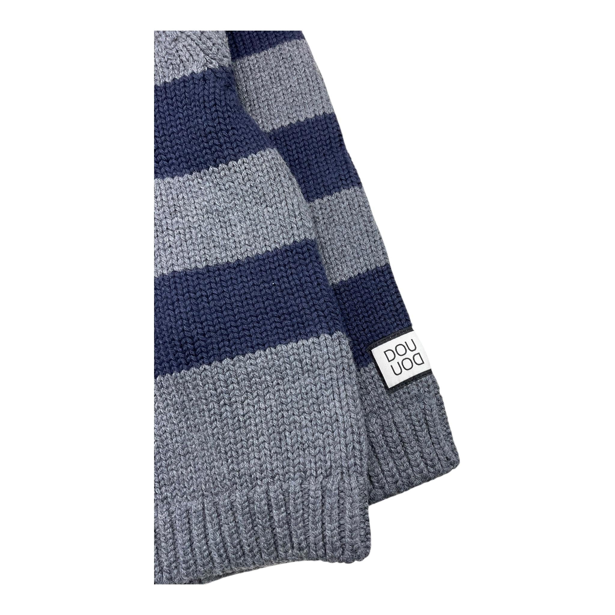DOU DOU maglia girocollo fantasia a righe bicolore Grigio/blu per Bambino DV9P10 GRIGIO/BLU DOU DOU