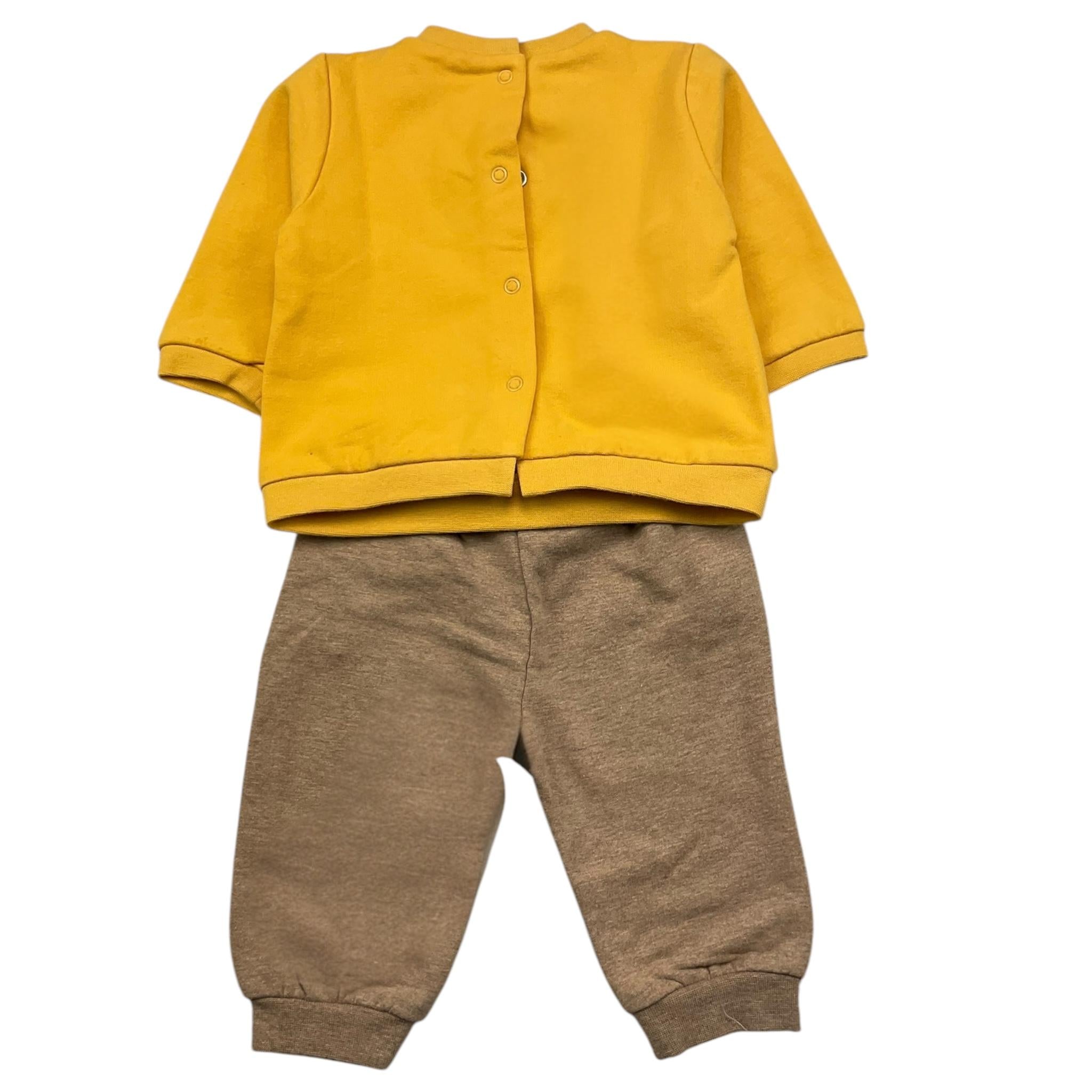 MAYORAL completo 2 pezzi felpa-pantalone bicolore Giallo/beige per Neonato 2623 GIALLO/BEIGE MAYORAL