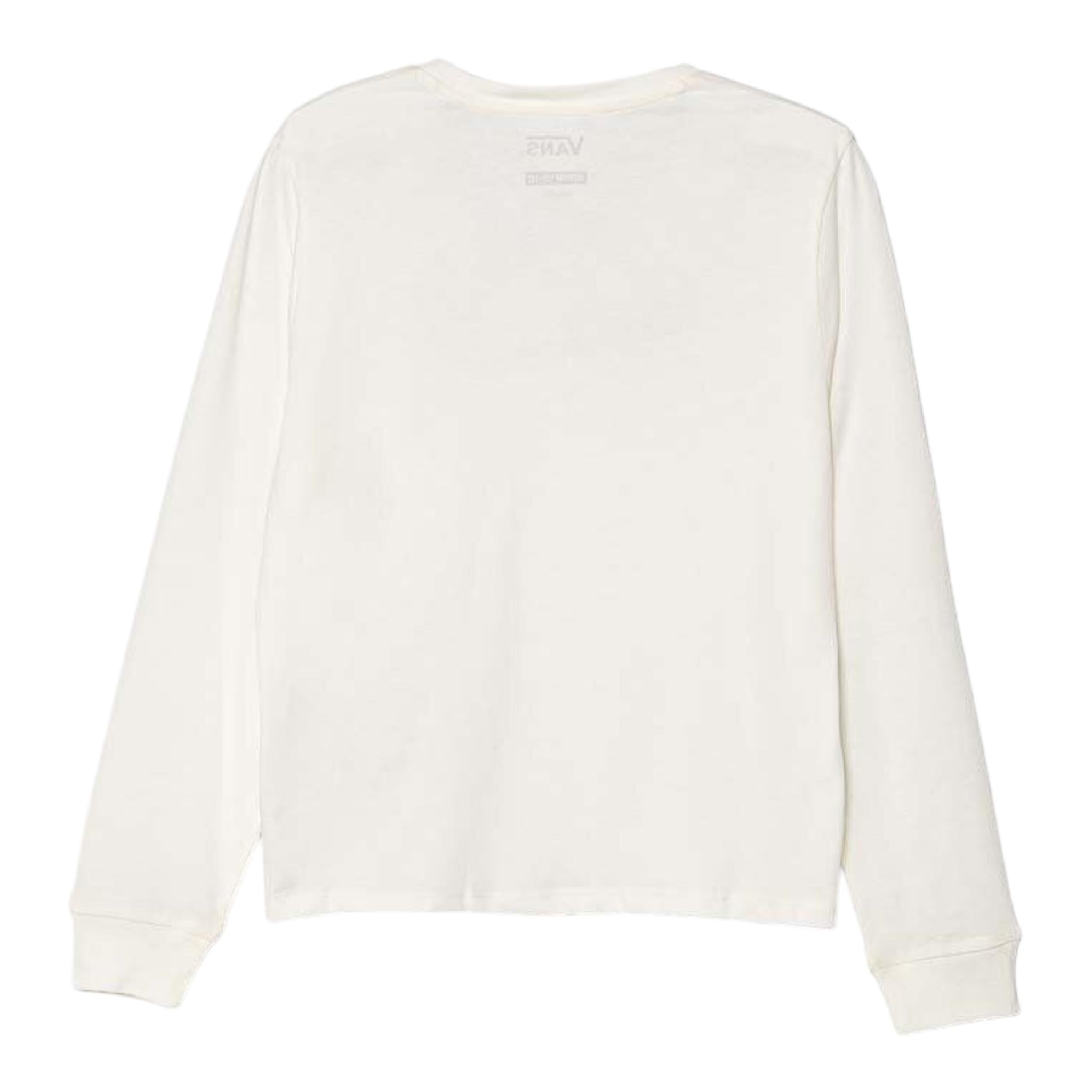 VANS shirt girocollo tinta unita con stampa logo Panna per Bambina VN000K97FS8 PANNA VANS