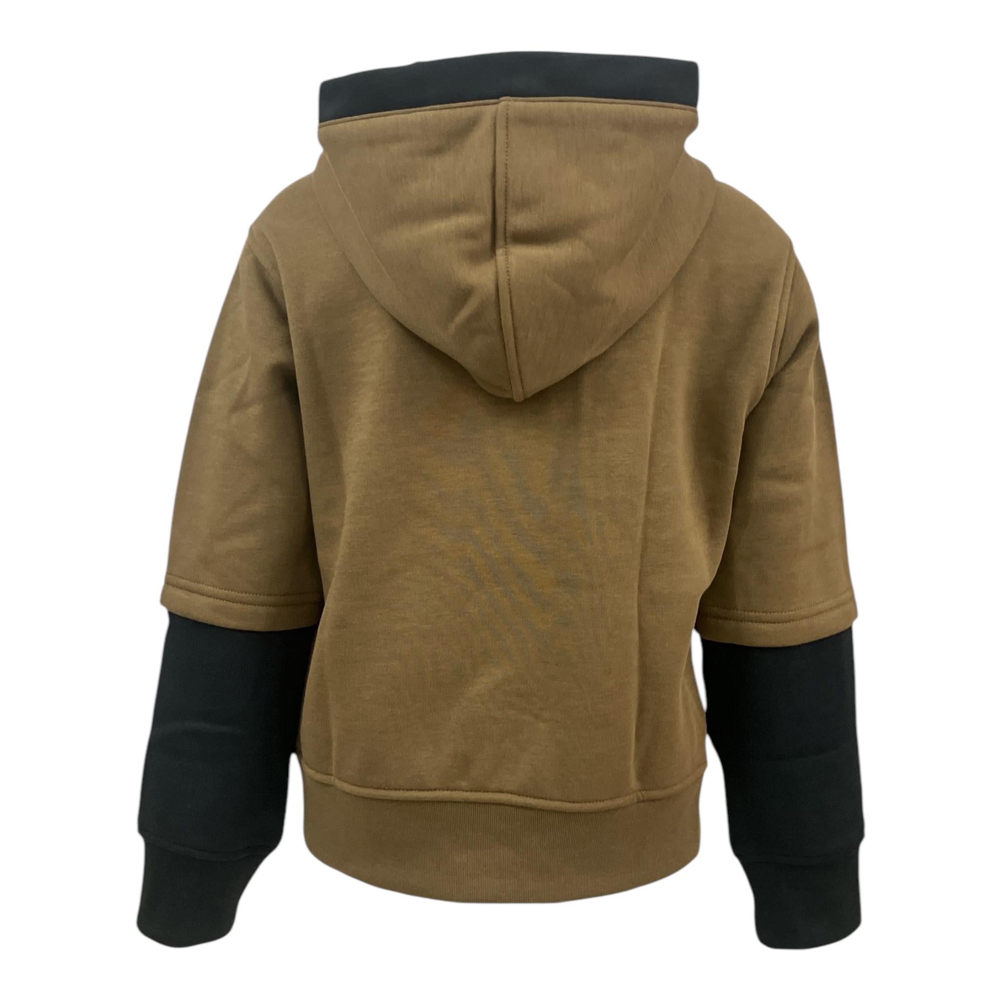 K-WAY felpa bicolore con cappuccio e logo Marrone per Bambino K81389W MARRONE K-WAY
