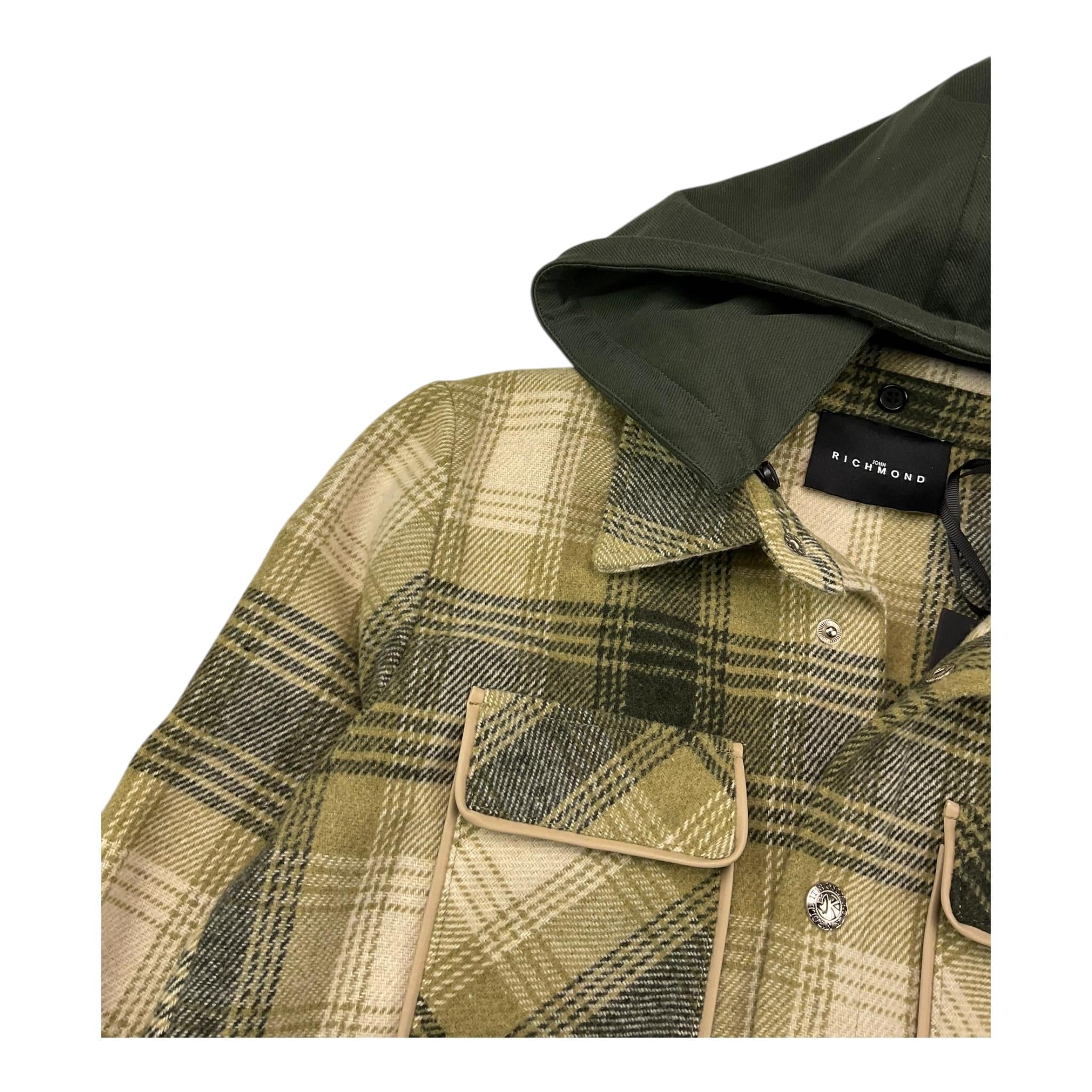 JOHN RICHMOND camicia manica lunga stampa fantasia con cappuccio Verde per Bambino RBA25067CA VERDE JOHN RICHMOND