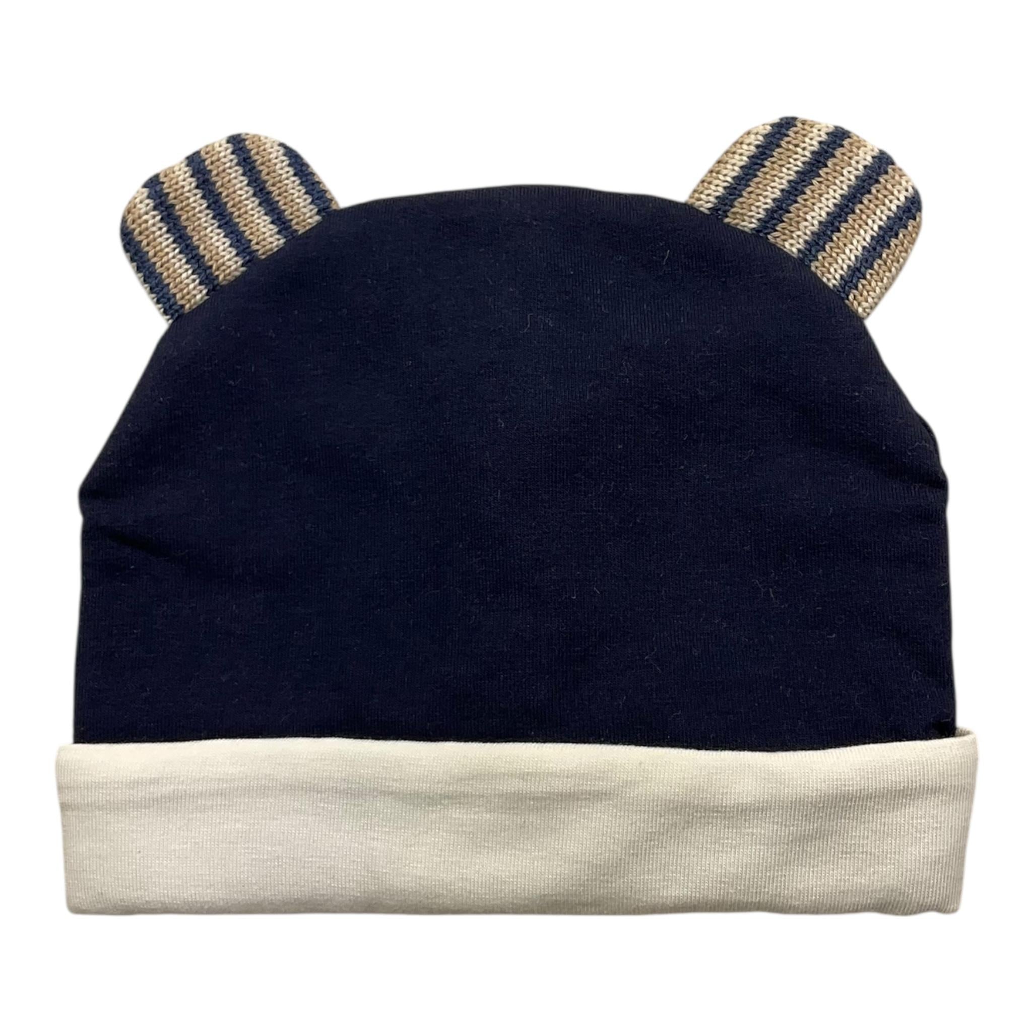 MARLU' cappello tinta unita con orecchie Blu per Neonato IC6573 BLU MARLU'