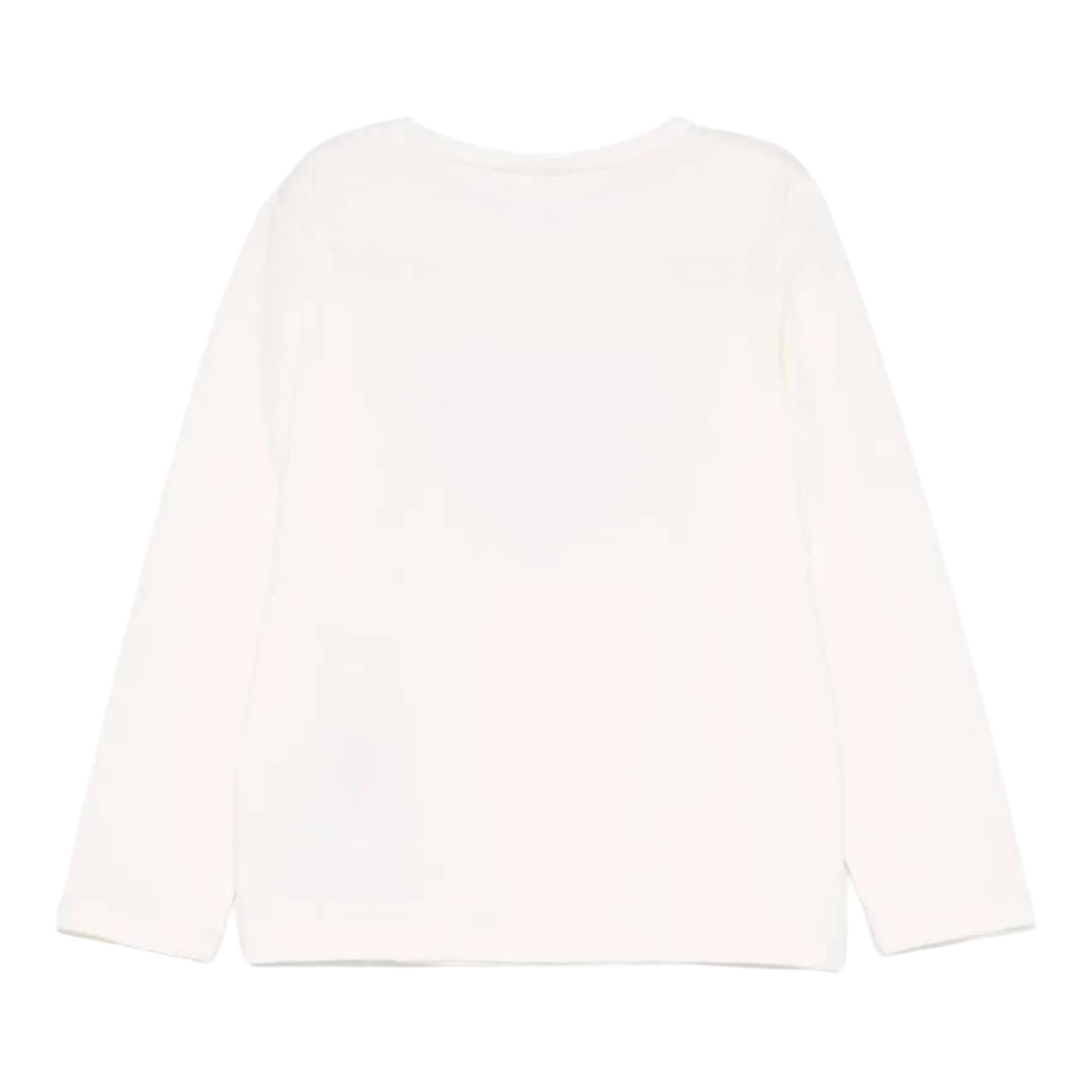LIU JO shirt girocollo tinta unita con stampa in contrasto Panna per Bambina KF4067 PANNA LIU JO