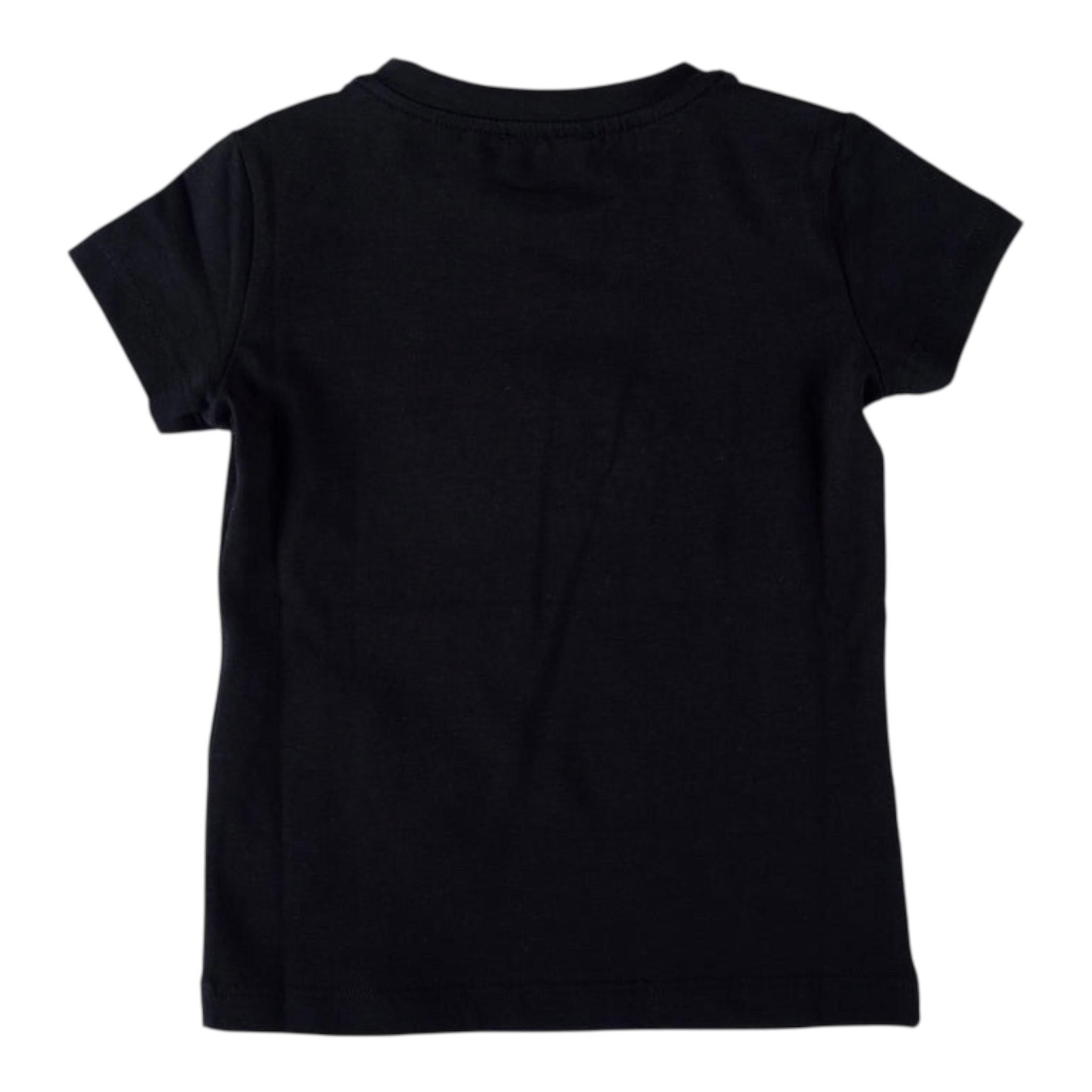 ELISABETTA FRANCHI t-shirt tinta unita girocollo con stampa Nero per Bambina EFTS138 NERO ELISABETTA FRANCHI